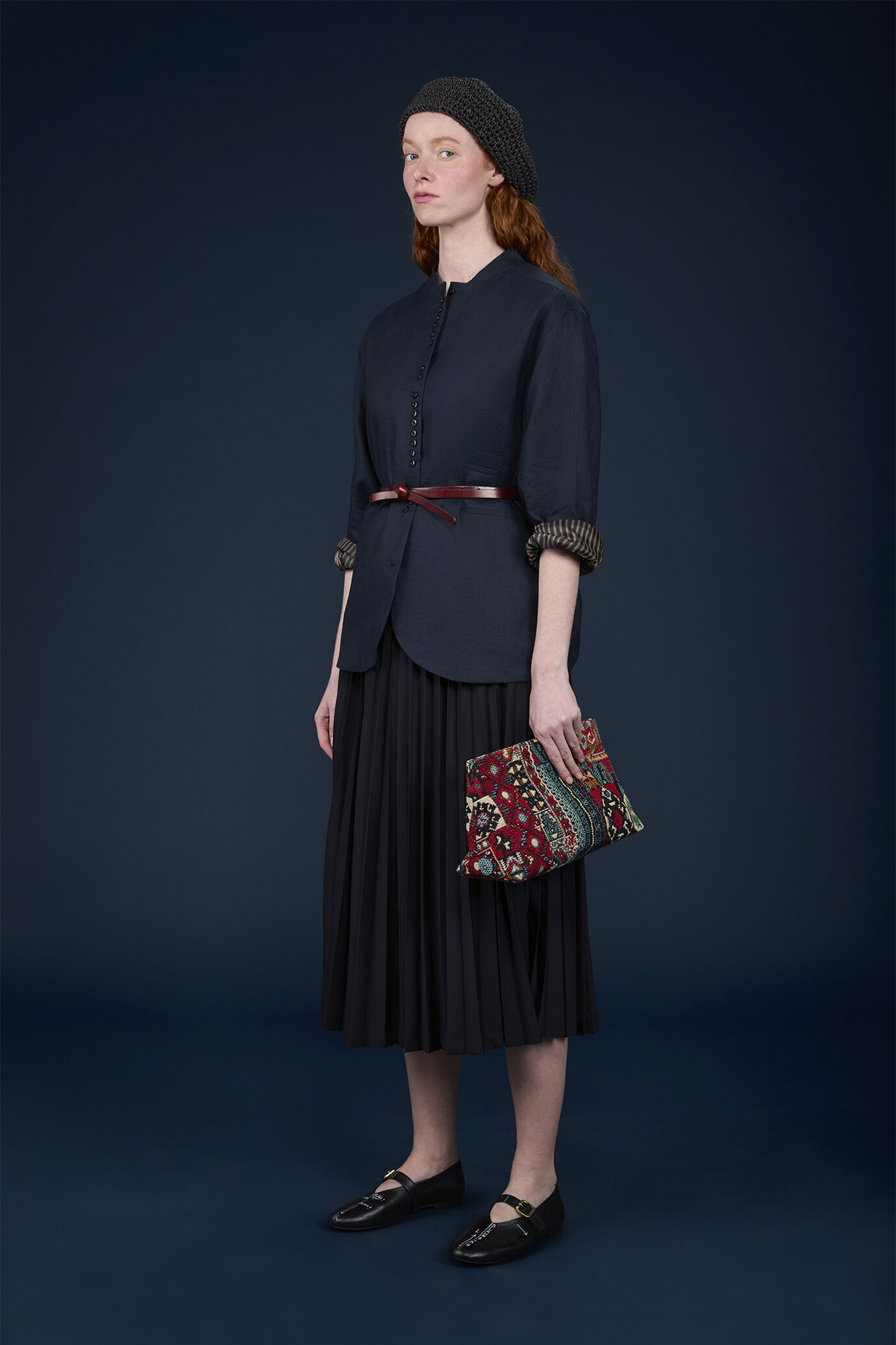 Veste Doublée Col Mandarin NEXT - Taille 14 - Marron Foncé - Style Détail Beau - Neuf Sans étiquettes