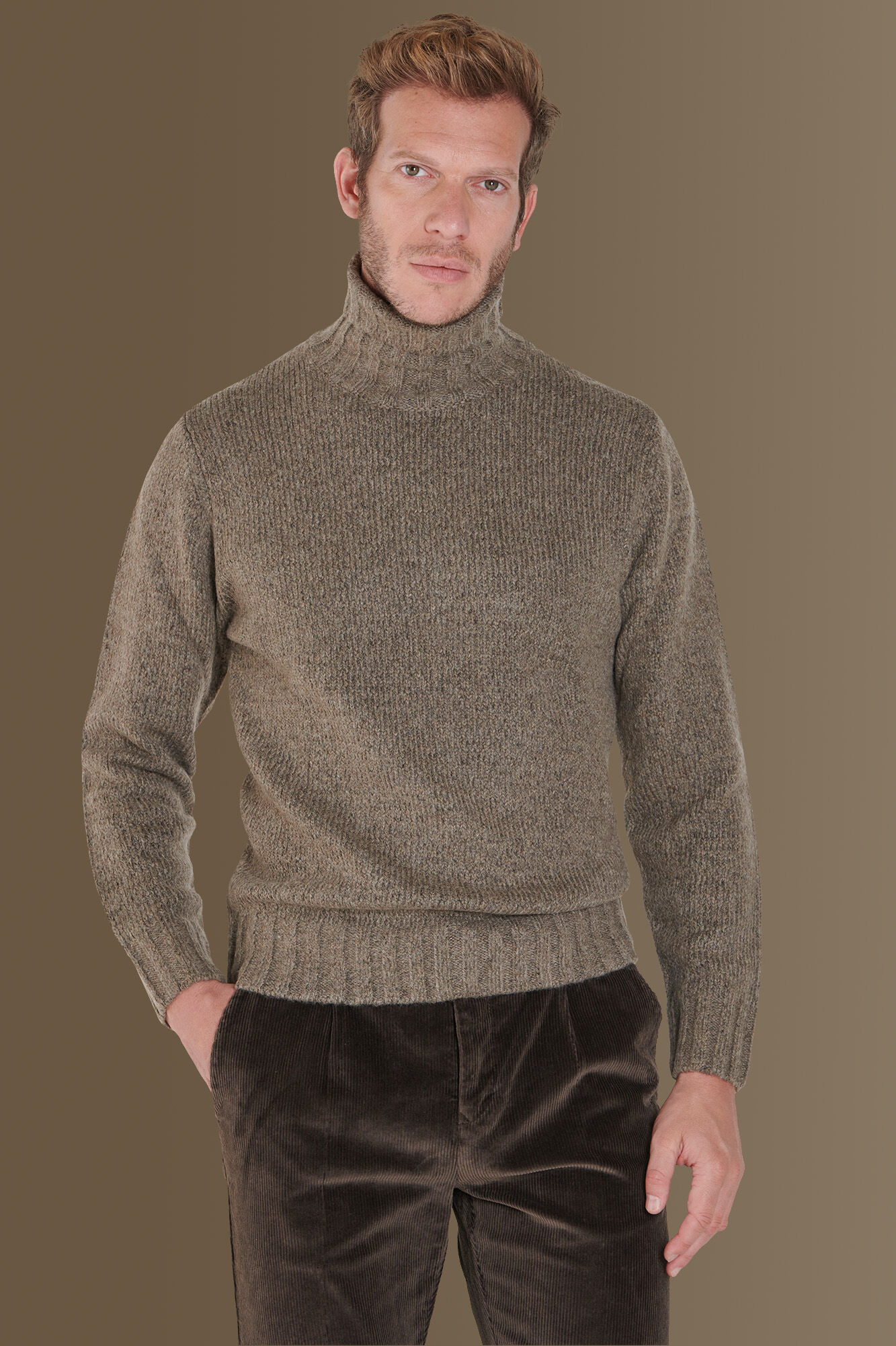 Turtleneck sweater english rib | Doppelganger | Sweaters Men's Online