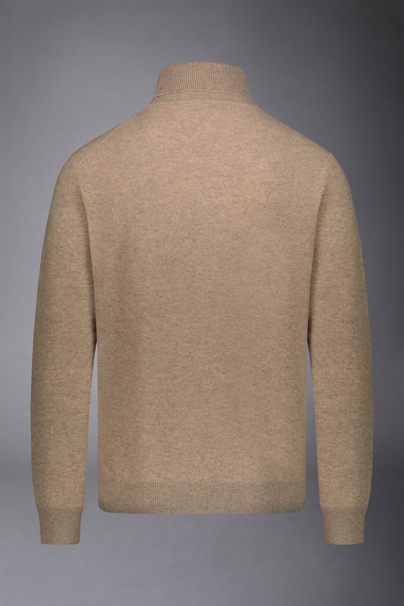 Pull à col montant en laine d'agneau regular fit image number 5