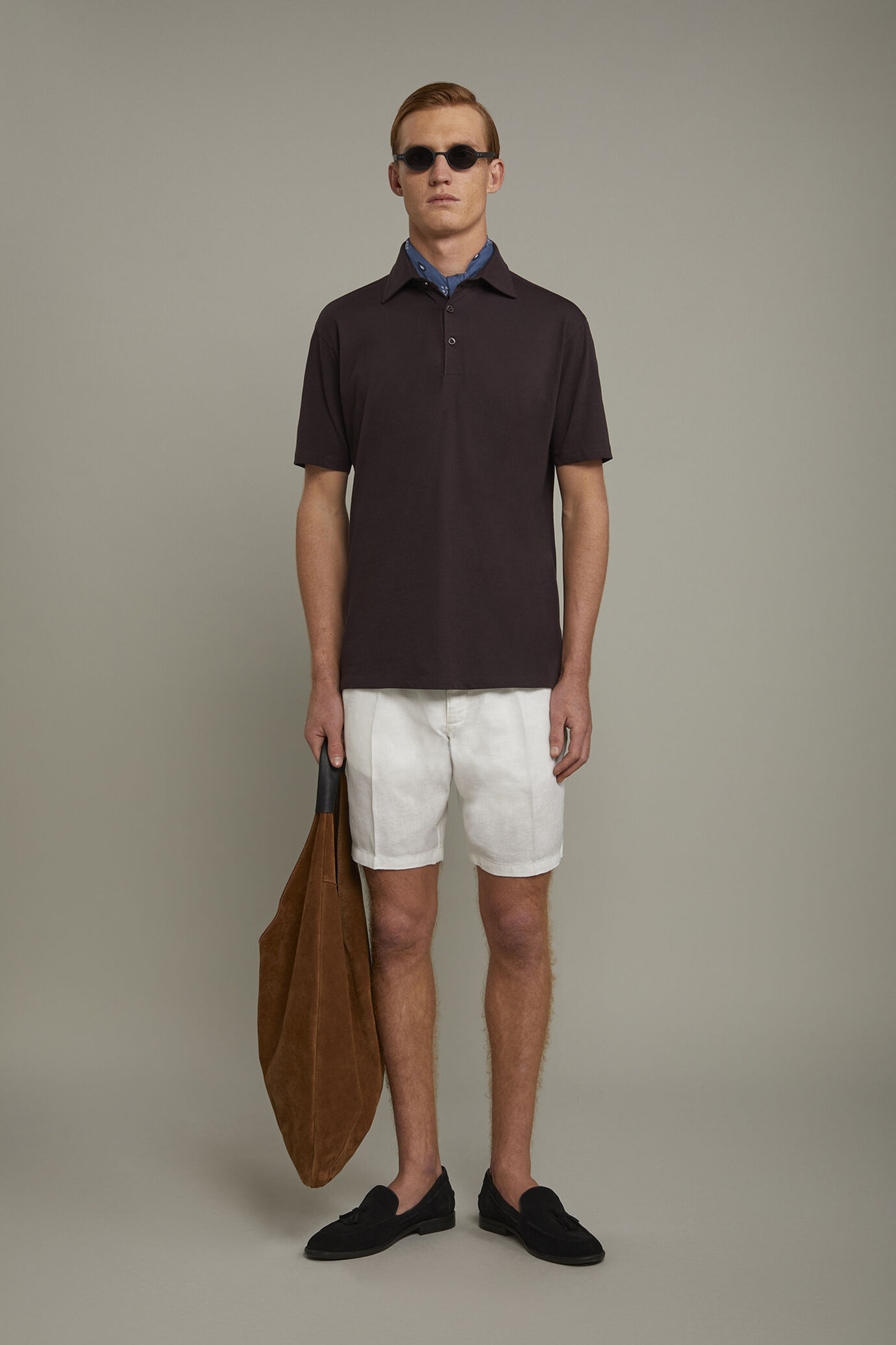 Kurzärmeliges Herren-Poloshirt aus 100 % Supima-Baumwolle in normaler Passform image number 0