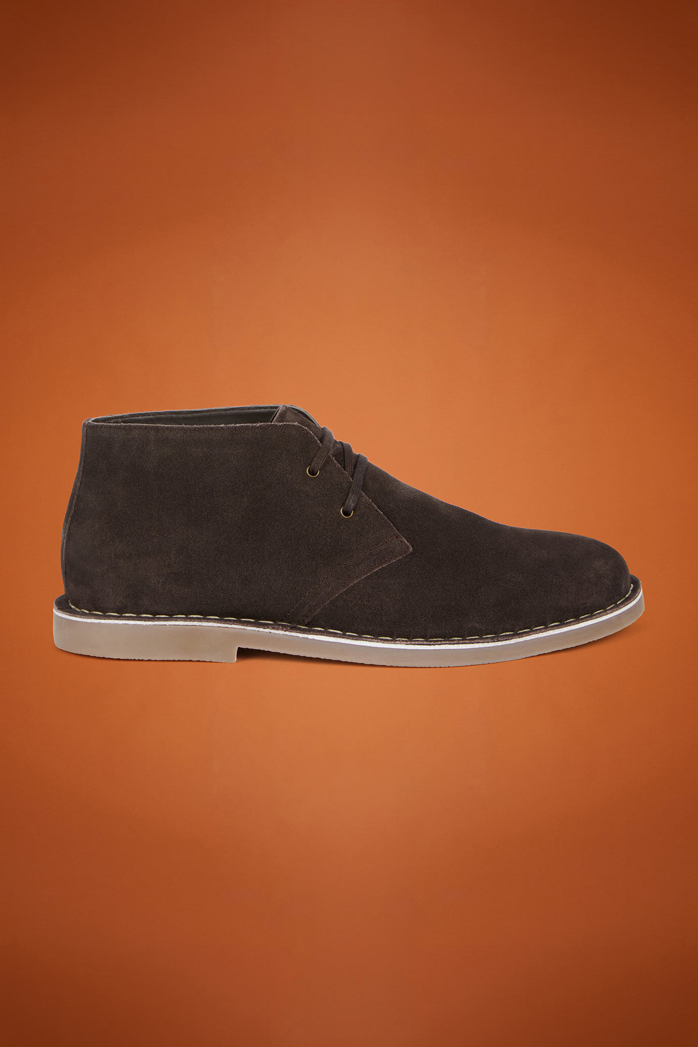 Men's desert shoes in 100% genuine suede with rubber soles image number 0