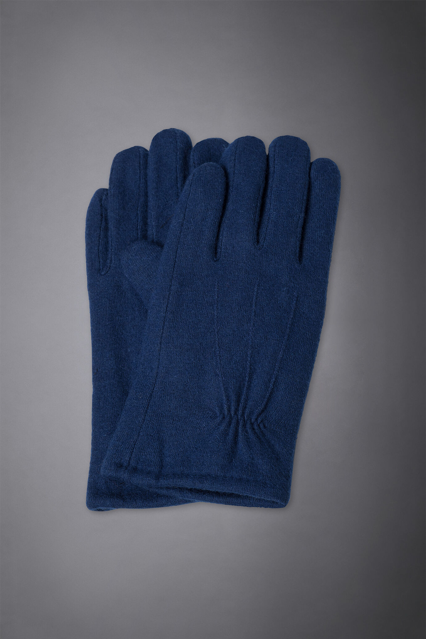 Einfarbiger Handschuh aus gekochter Wolle mit Innenfleece image number 0