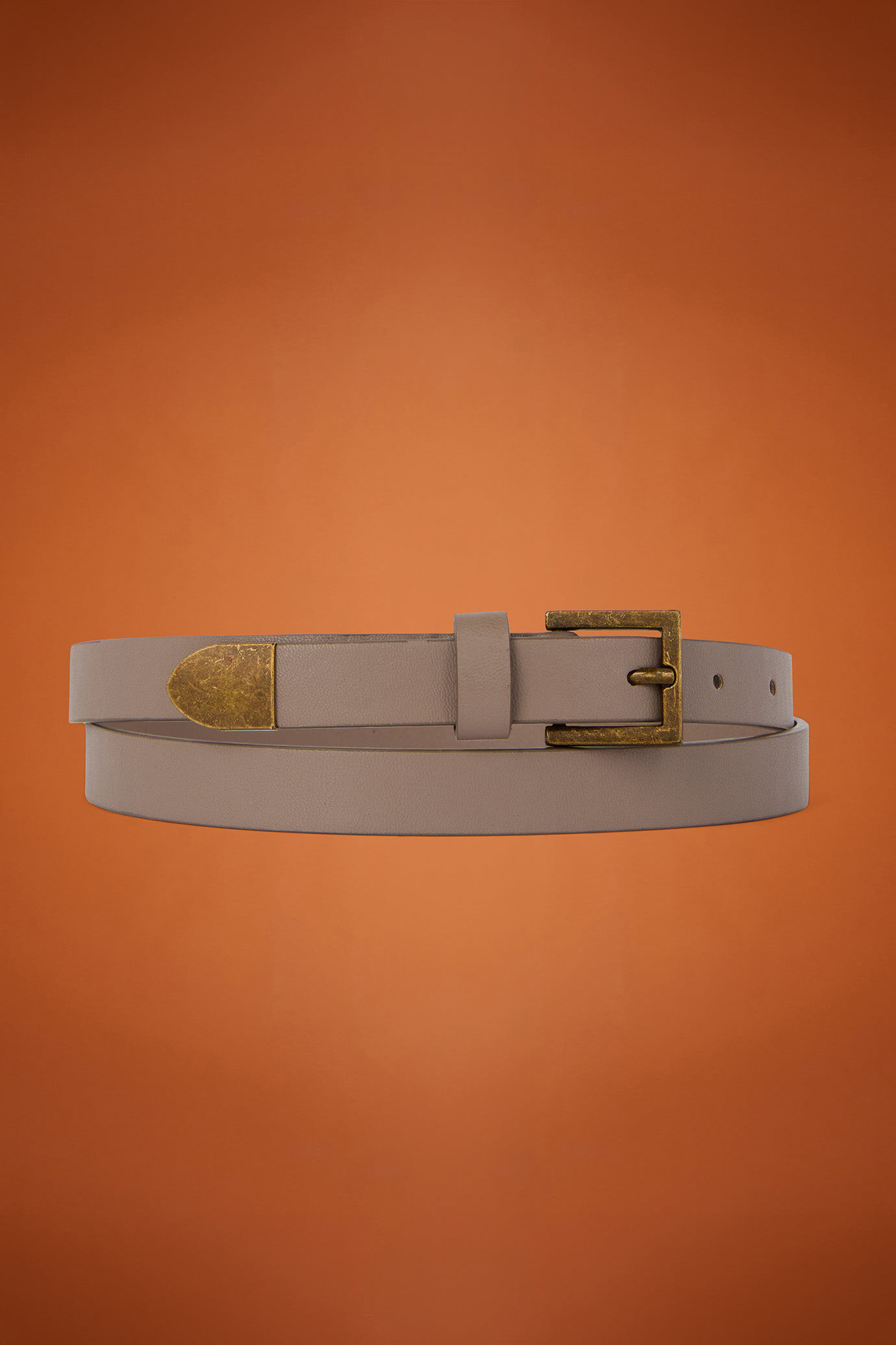 Women's leather-covered belt image number 0