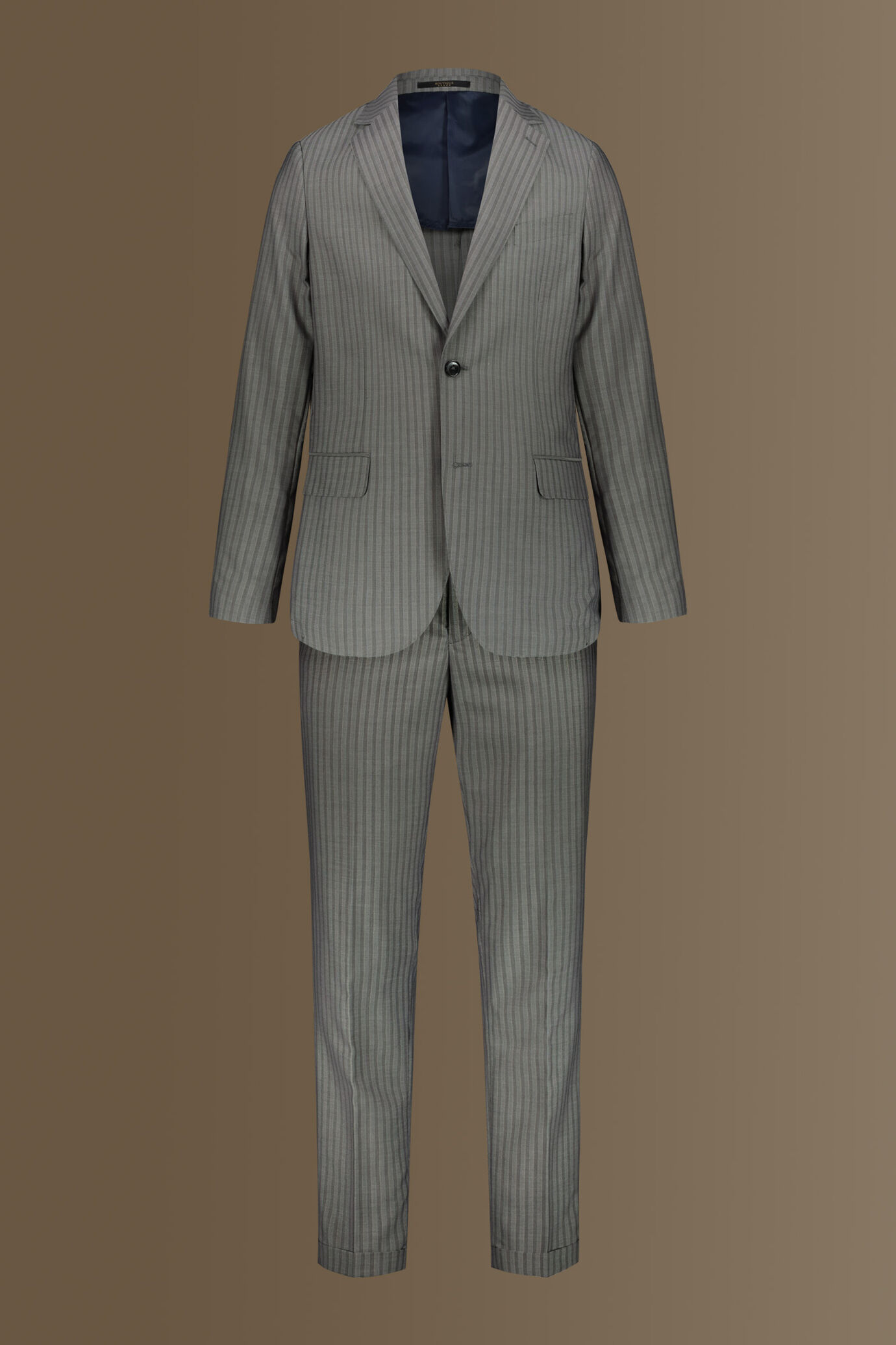 Abito monopetto uomo d'ispirazione vintage e pantalone con risvolto image number 4