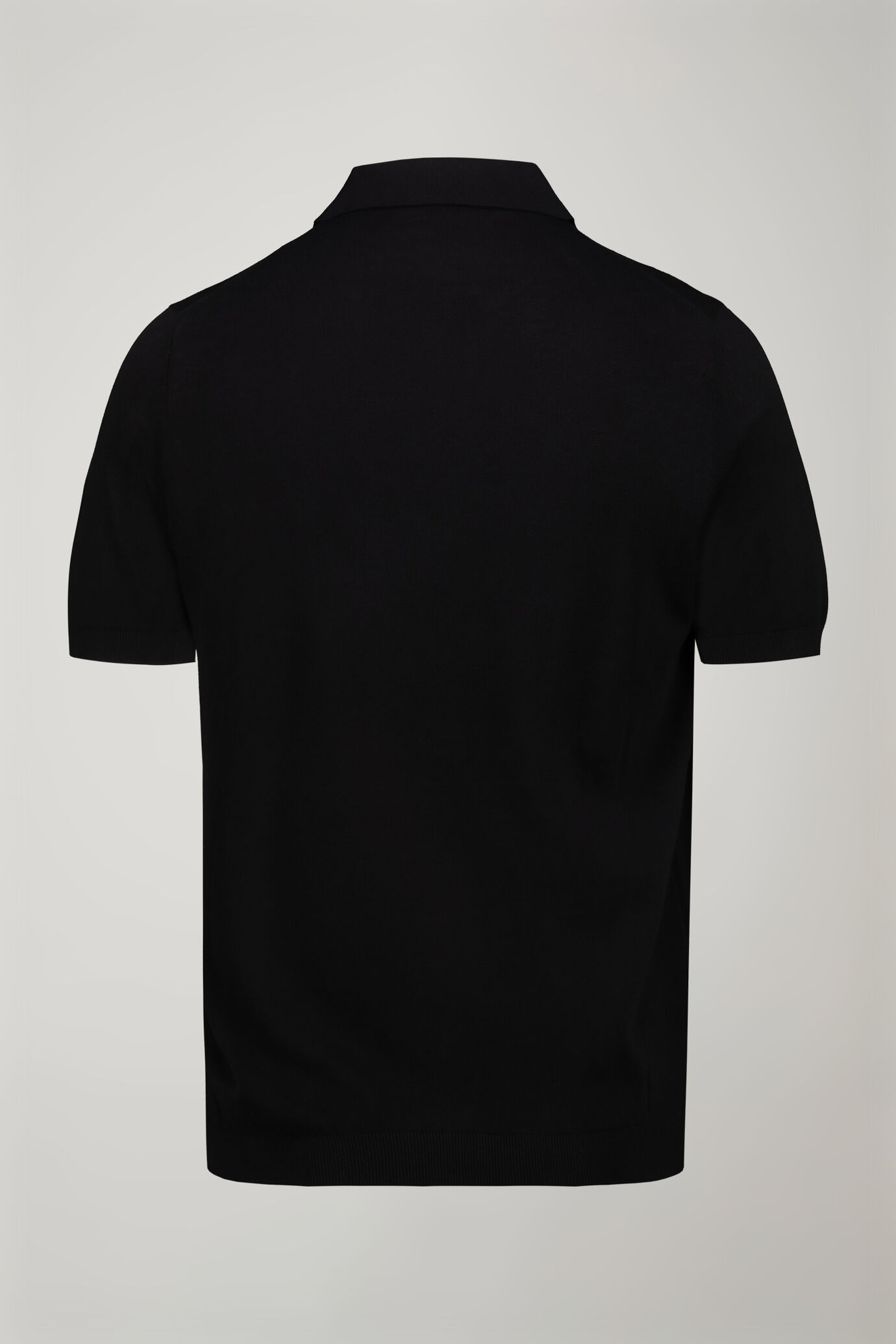 Men's knitted polo 100% cotton short-sleeved regular fit image number 5