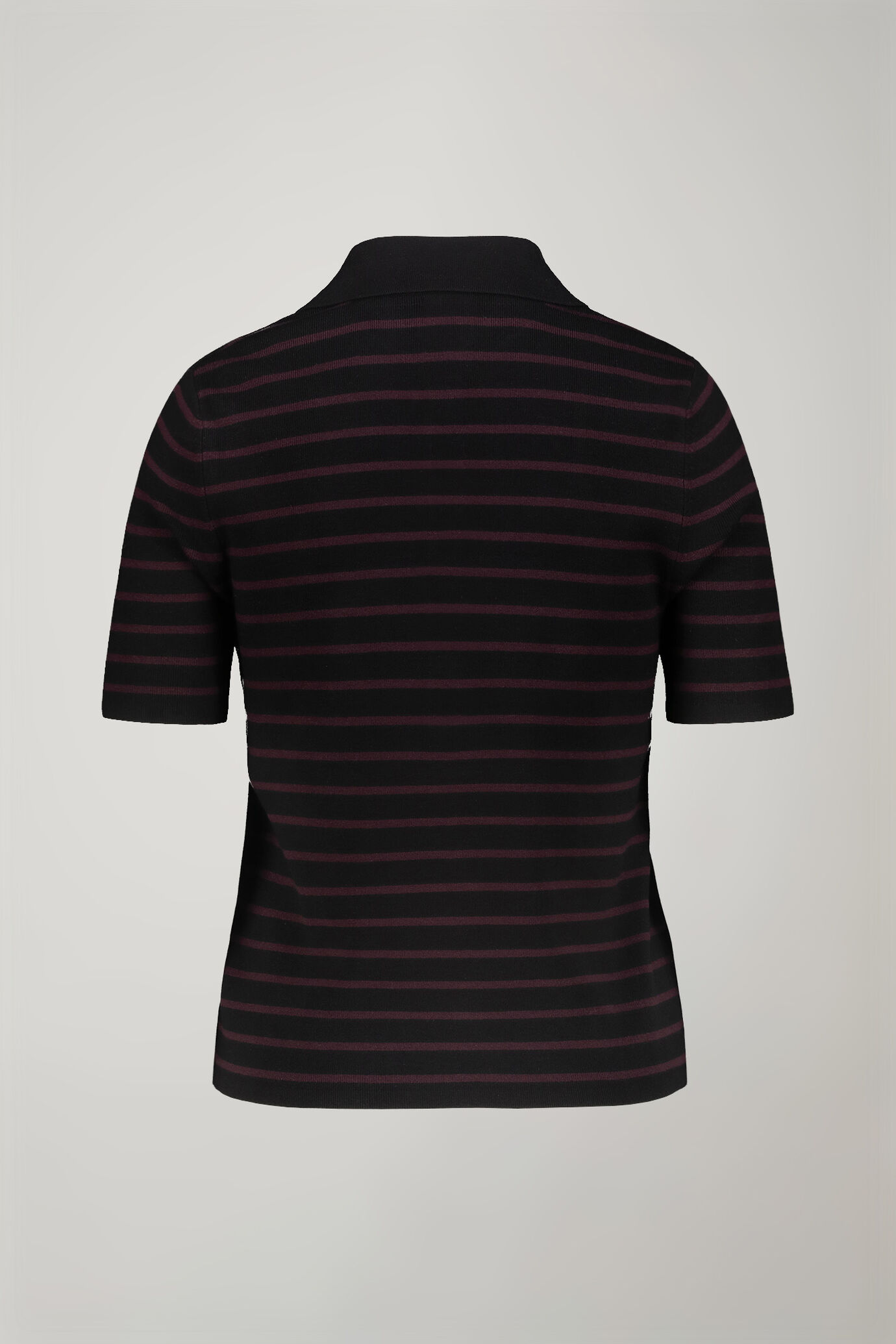 Women’s striped polo shirt with short sleeve image number 5