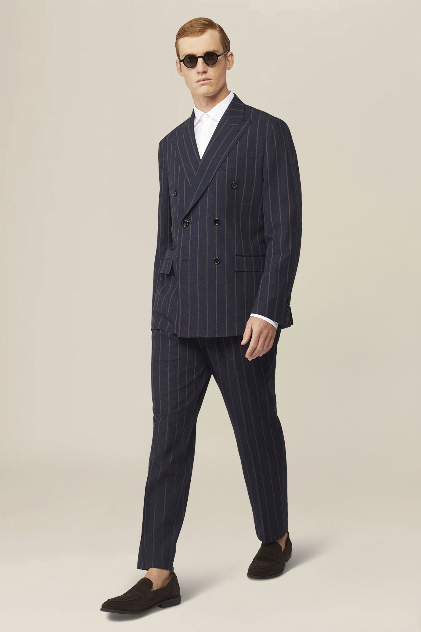 Giacca uomo doppiopetto sfoderata gessata