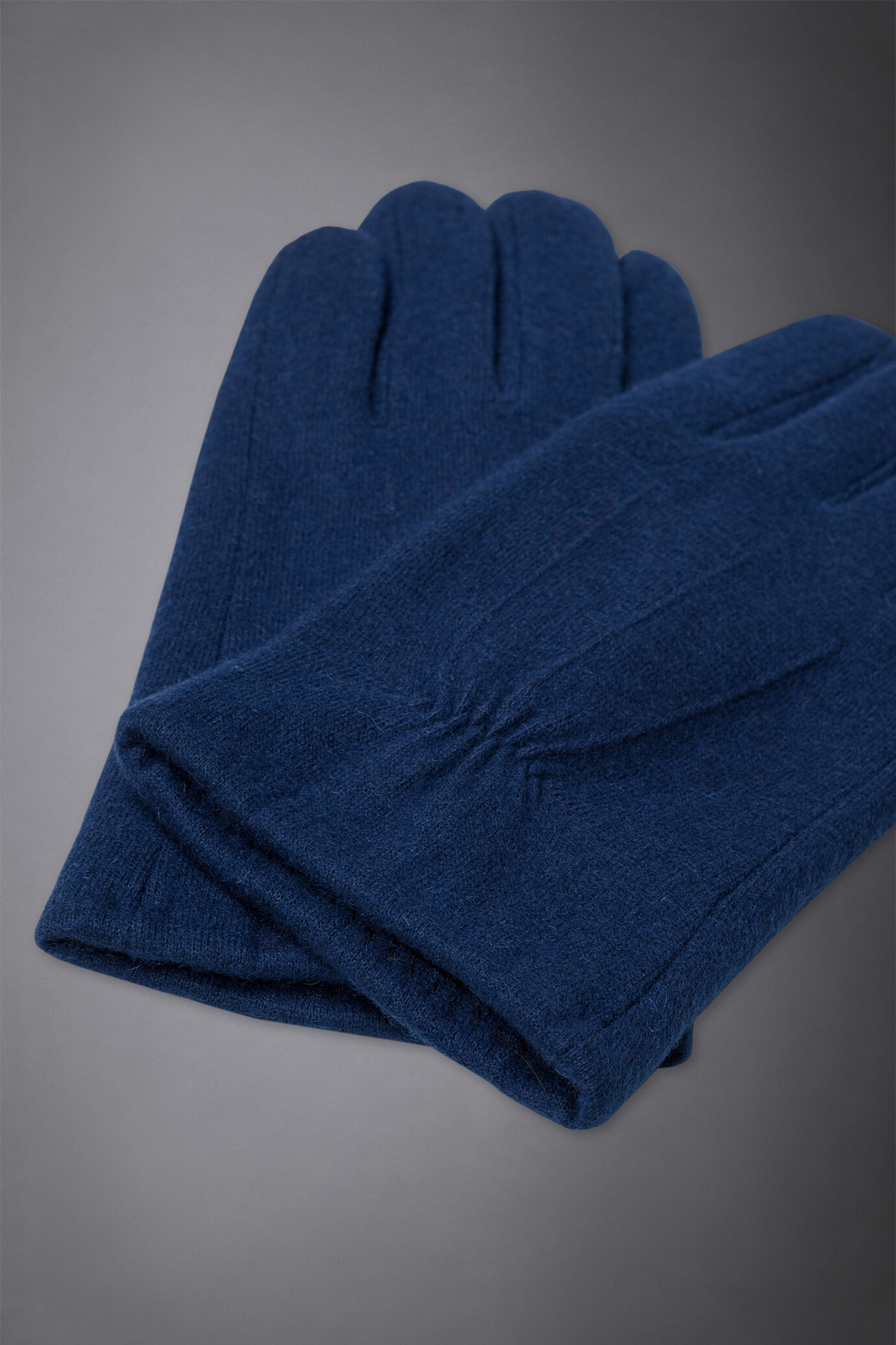 Einfarbiger Handschuh aus gekochter Wolle mit Innenfleece image number 1