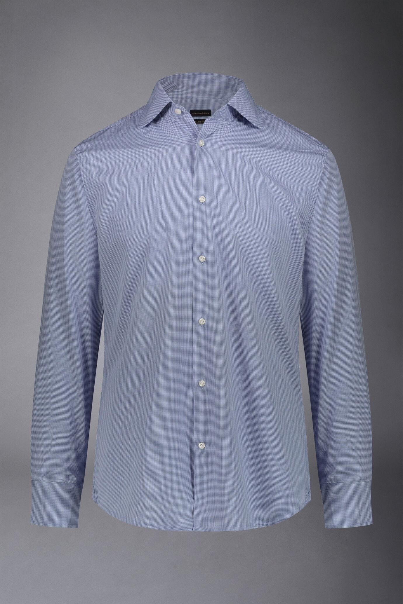 Camicia classica uomo collo francese slim fit tessuto vichy image number 4