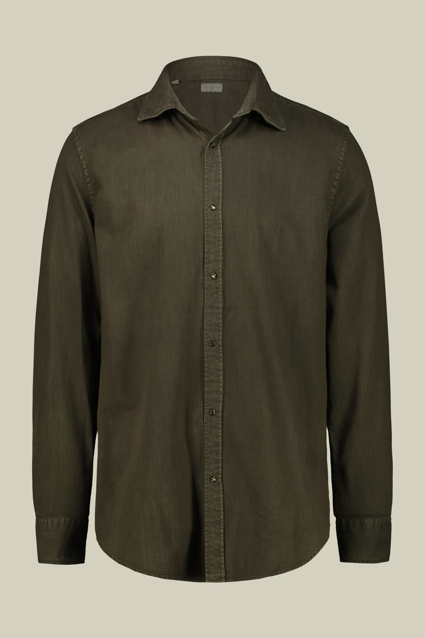 Camicia uomo casual collo classico tessuto chambray image number 4