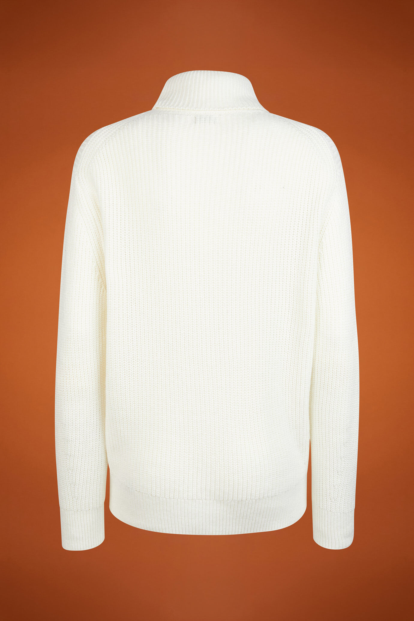 Maglia donna a collo alto in costa inglese regular fit image number 5