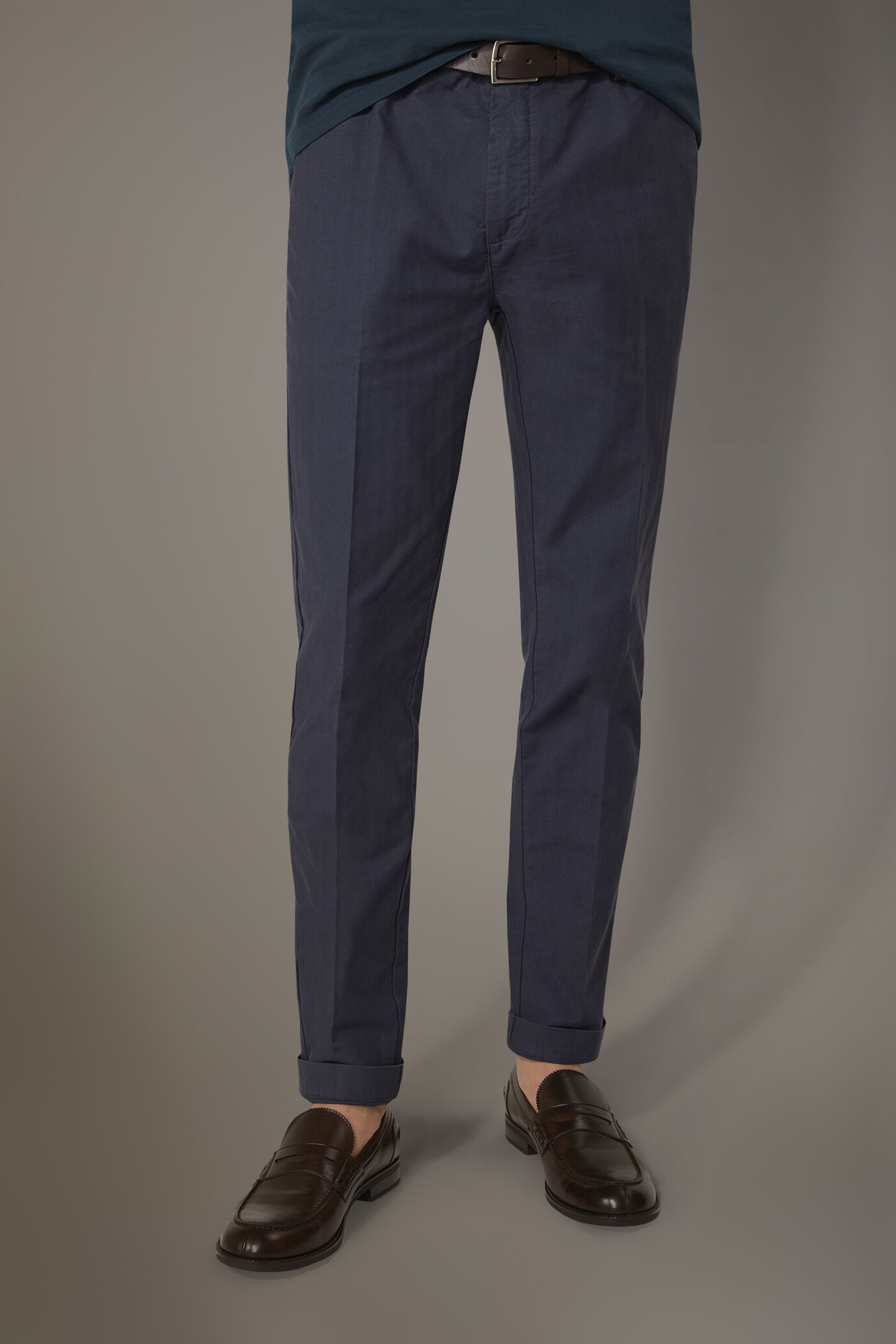 Pantalone chino regular fit costruzione a spina di pesce image number 1