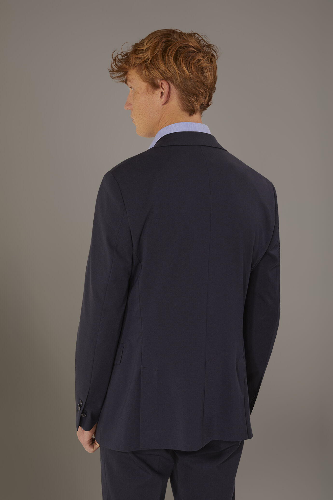 Single breasted jersey jacket with flap pocket image number 3