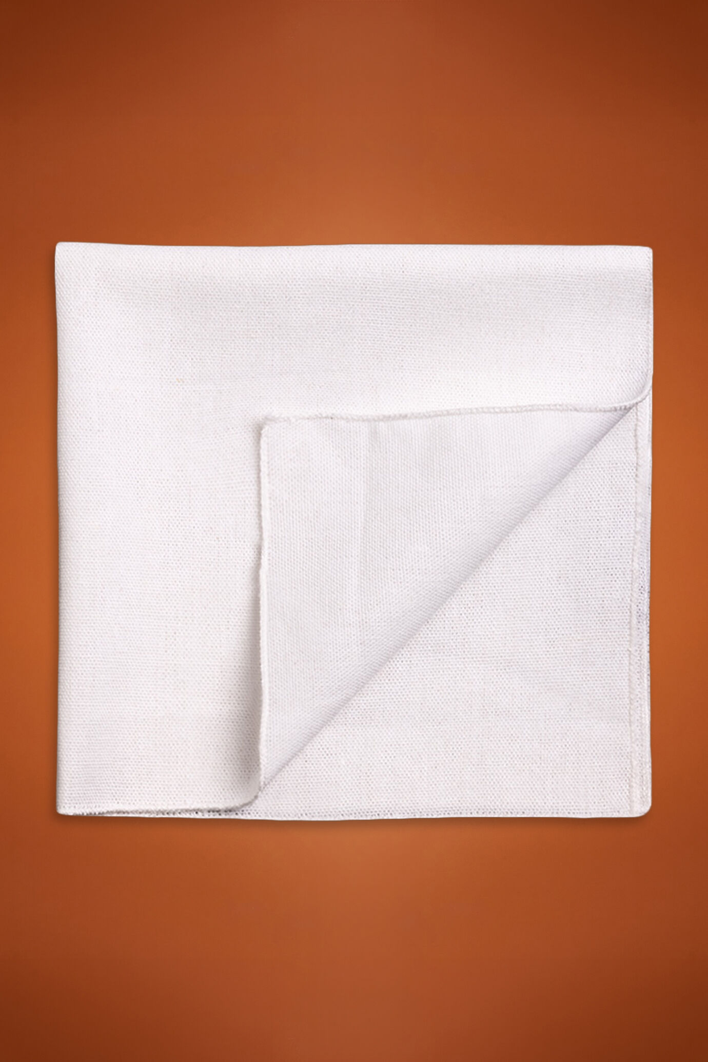 Pochette uomo bianca in lino e cotone image number 0