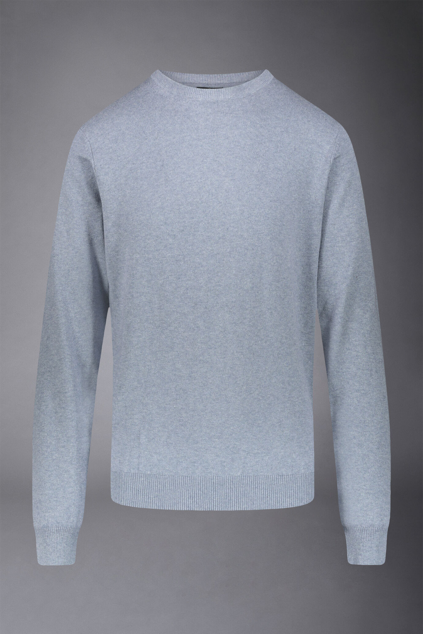 Men's roundneck wool and cotton sweater image number 4
