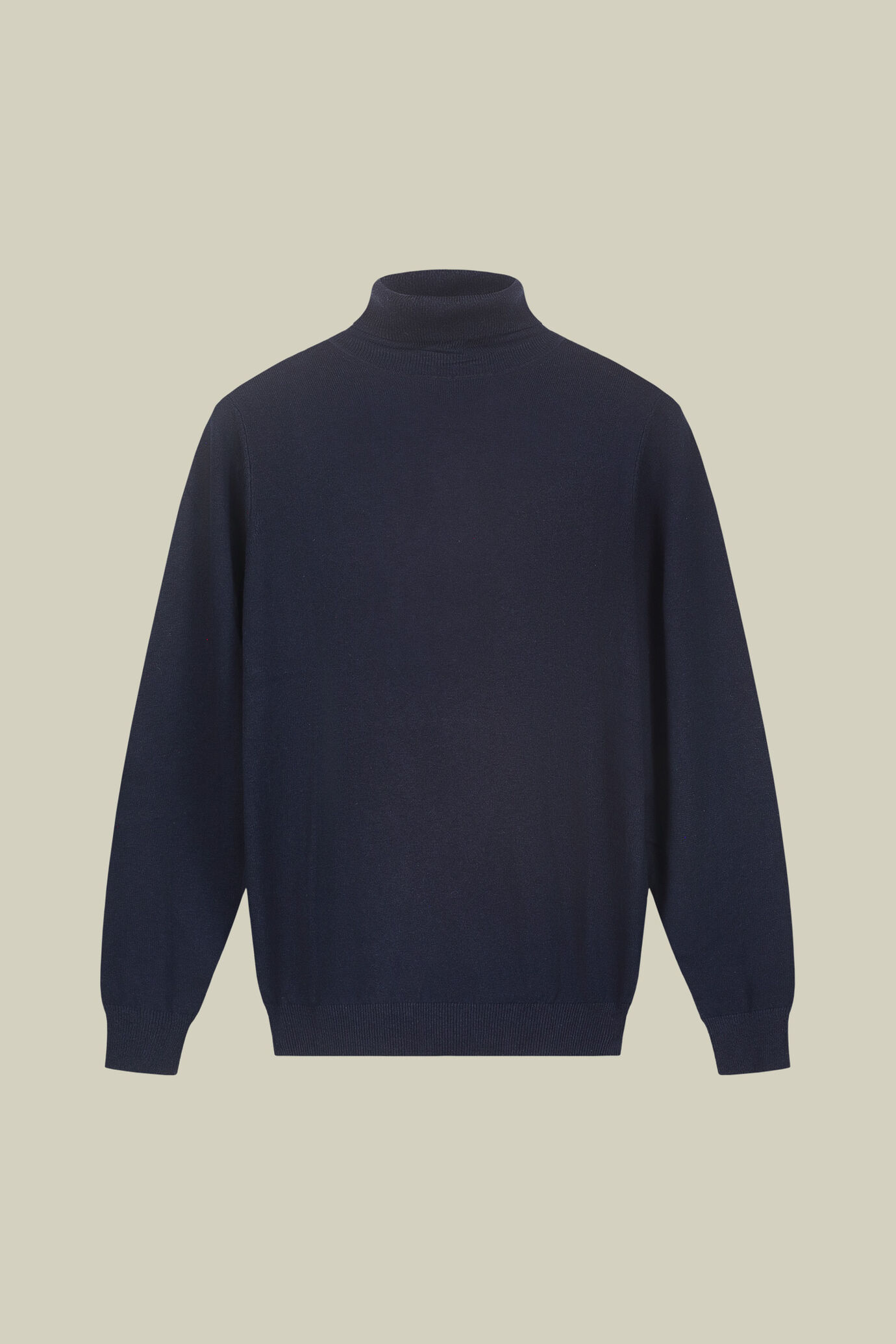 Maglia uomo dolcevita in misto lana e cotone regular fit image number 4