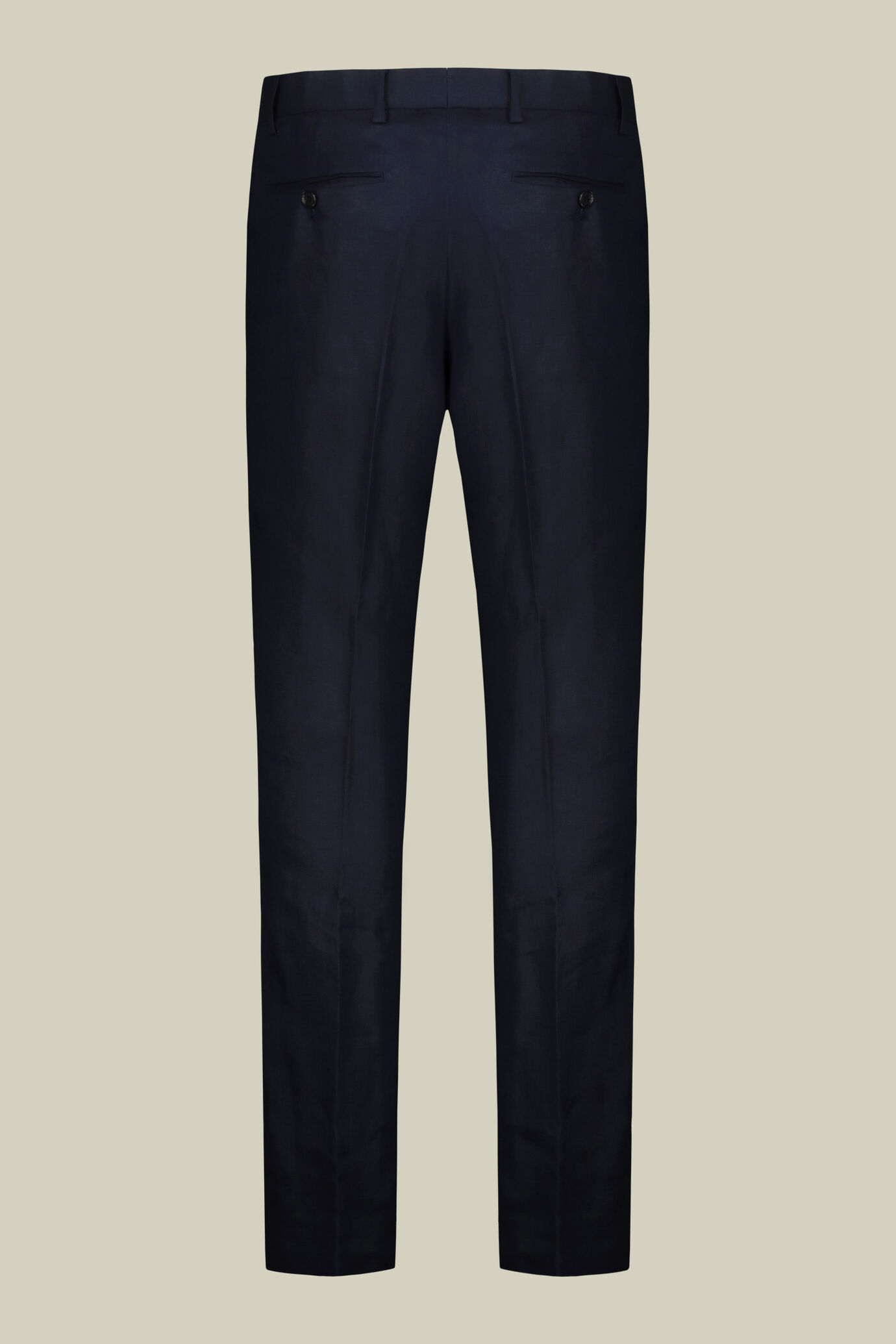 Single-breasted men's suit with flat front trousers, in 100% linen with a washed effect image number 7