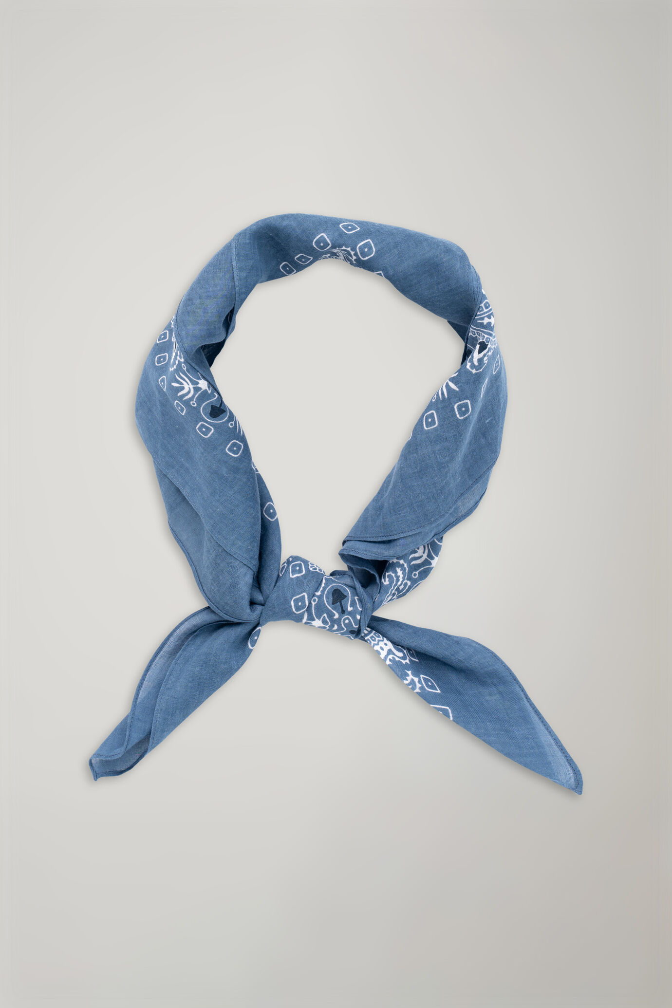 Men's pure cotton patterned scarf