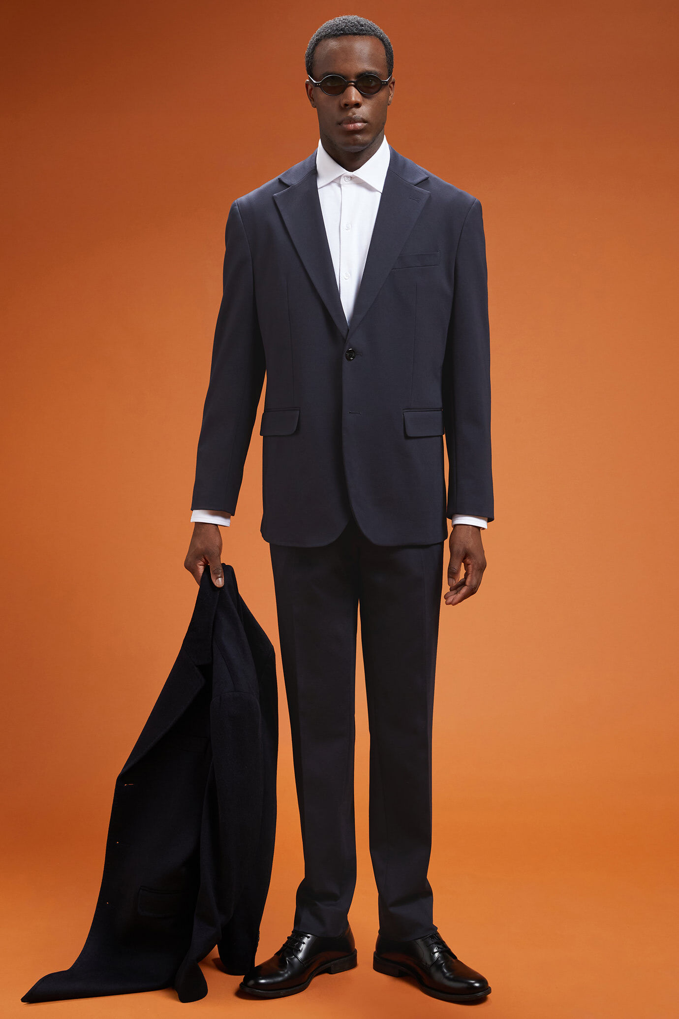 Men's single-breasted jersey jacket in a regular fit image number 1