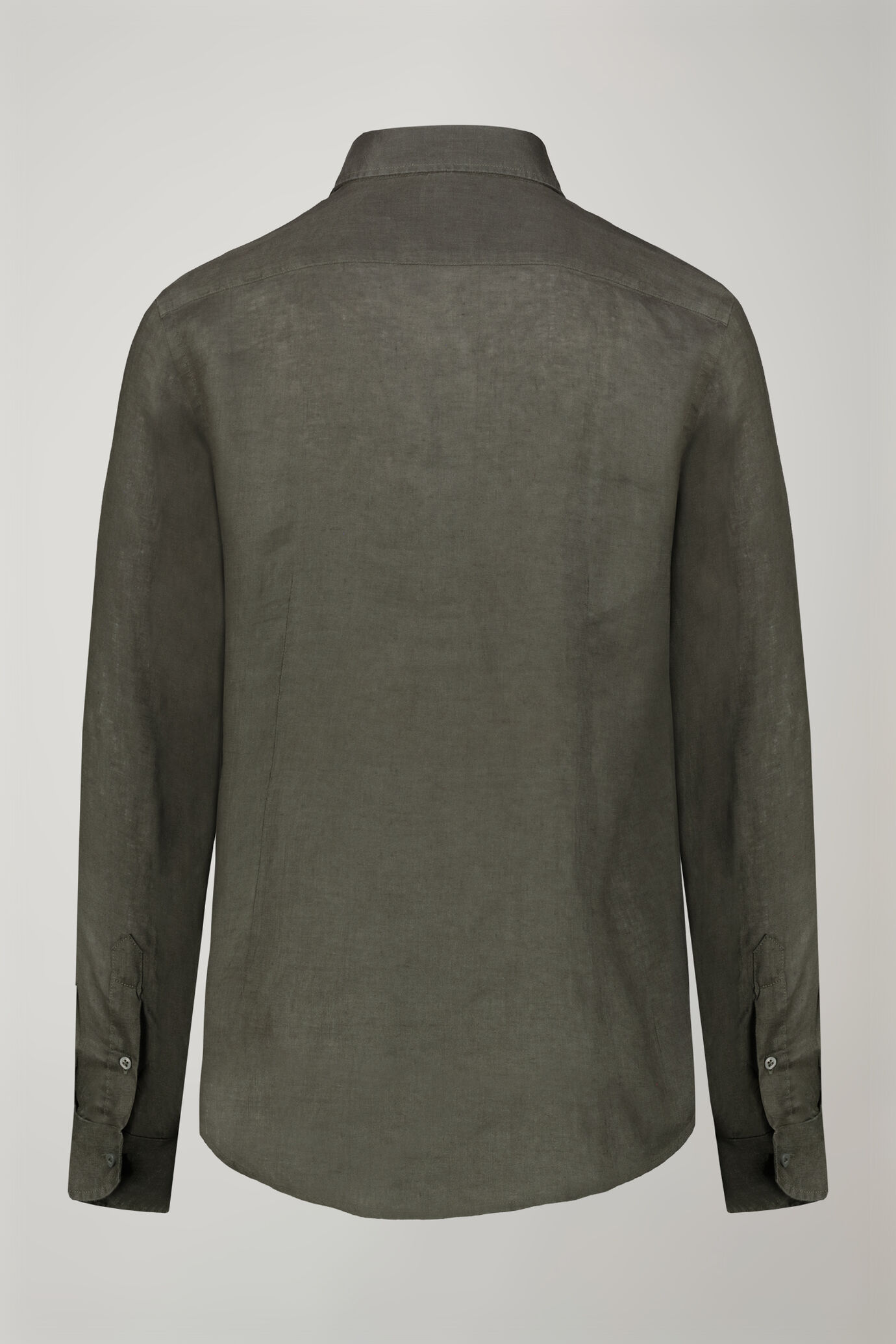 Camicia casual uomo collo classico 100% lino comfort fit image number 6
