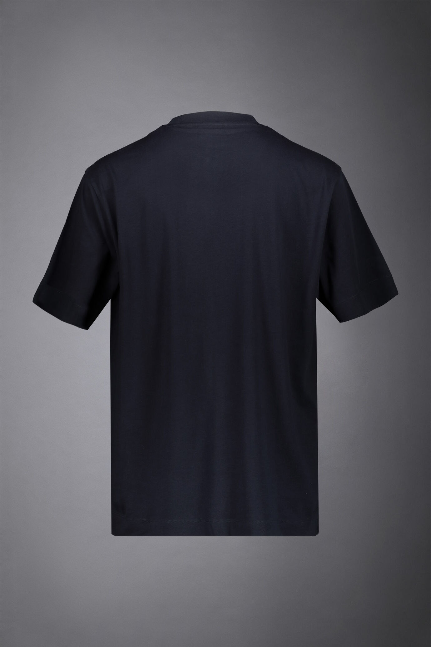 T-Shirt mit Rundhalsausschnitt aus reiner Baumwolle, kurzen Ärmeln und hohem Krage image number 5