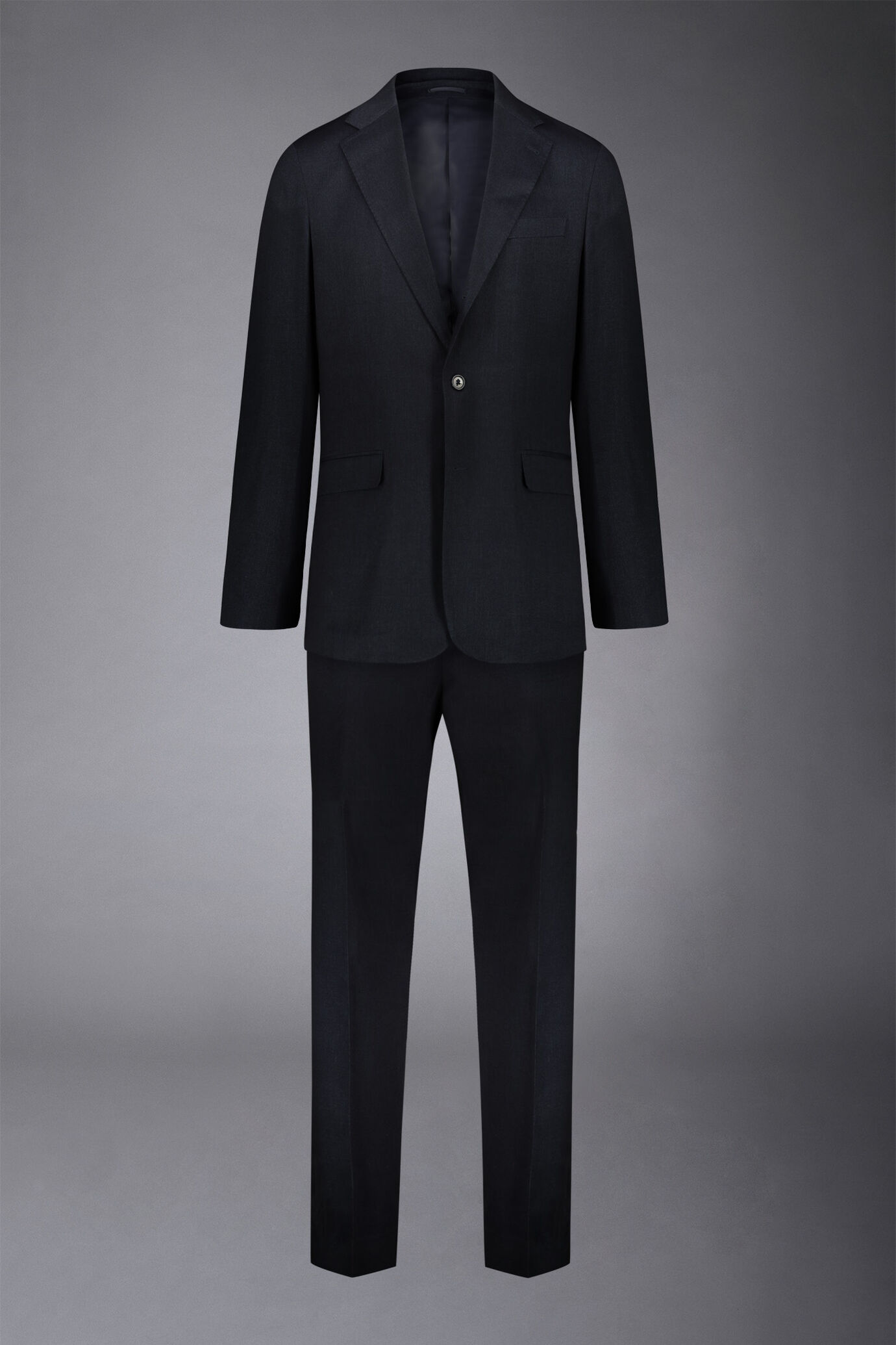 Men's single-breasted suit regular fit honeycomb fabric image number 8