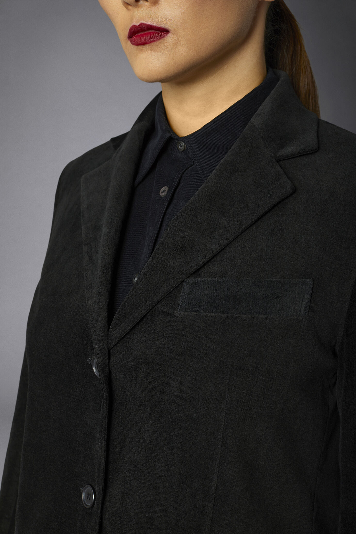 Women's single-breasted cotton jacket image number 3