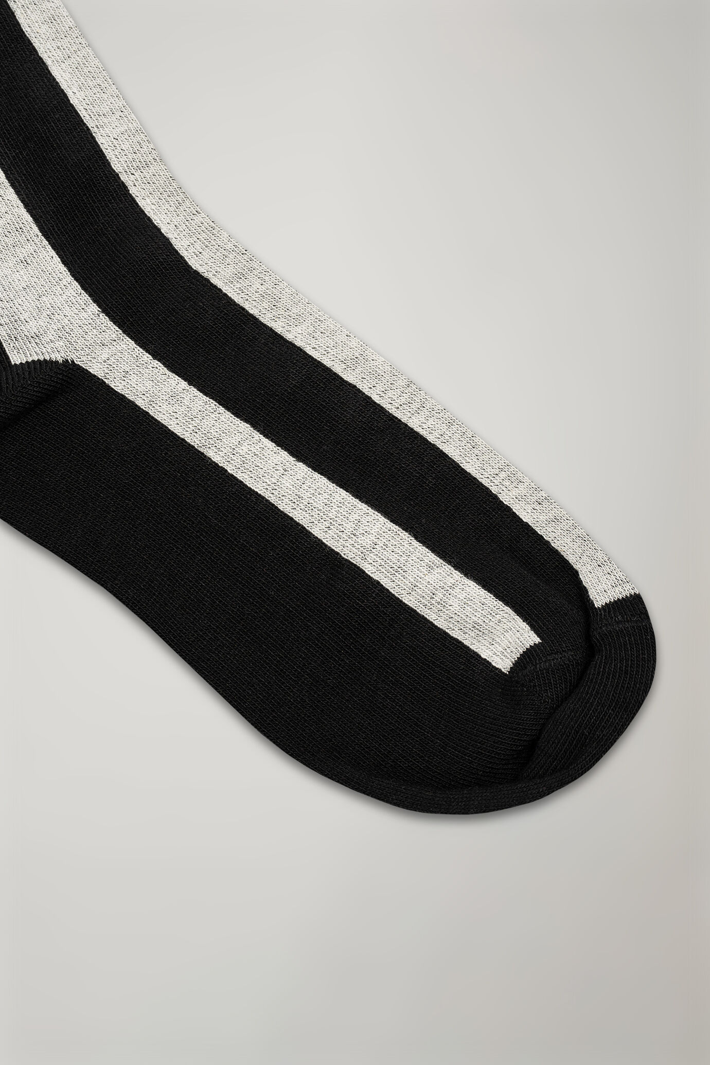Calza stivaletto donna made in Italy in misto cotone in maglia a righe image number 1
