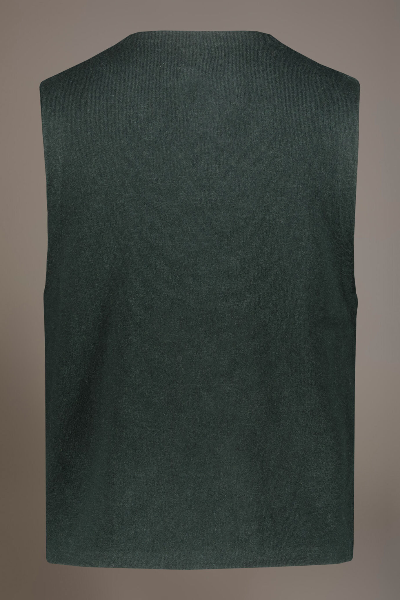 Gilet classico a maglia scollo a V misto lana image number 4