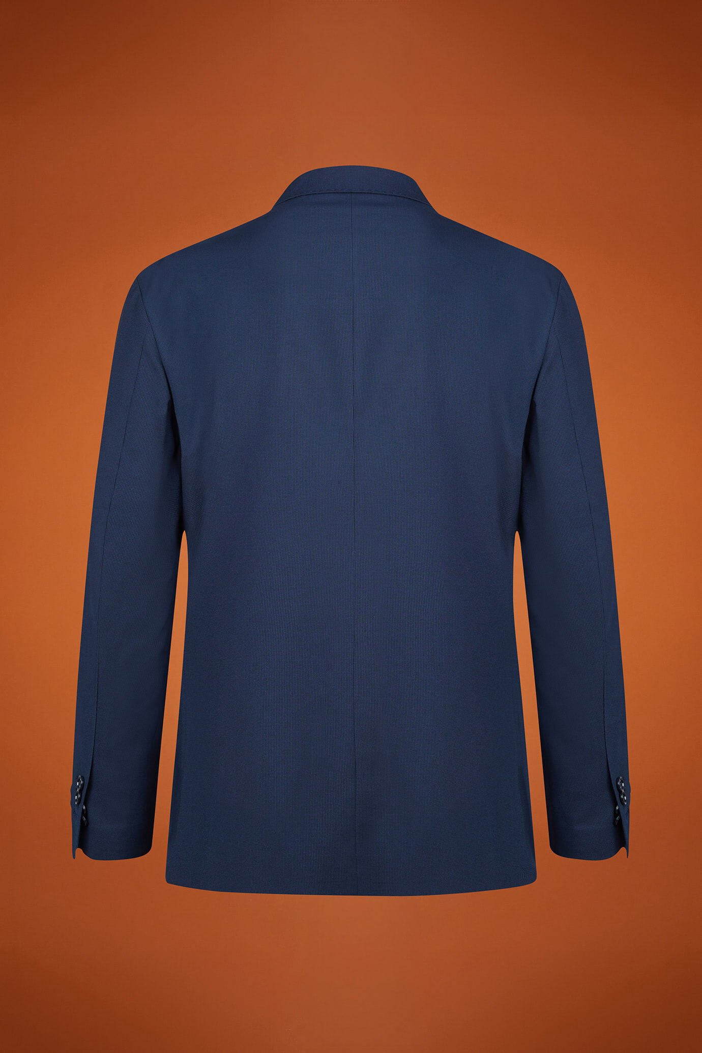 Abito uomo monopetto con disegno micro pied de poule regular fit image number 5
