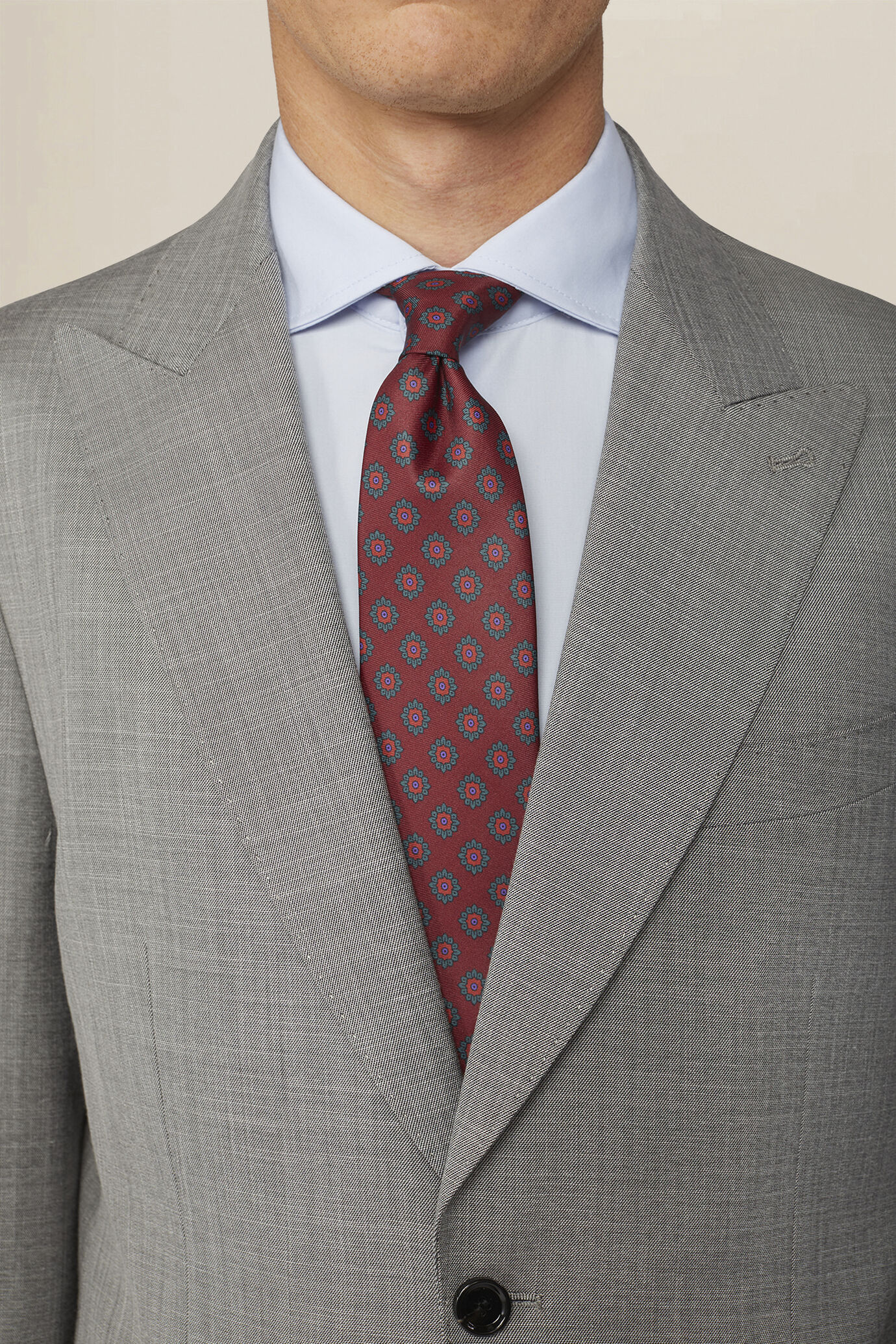 Cravate pour homme &agrave; imprim&eacute; losange image number 0