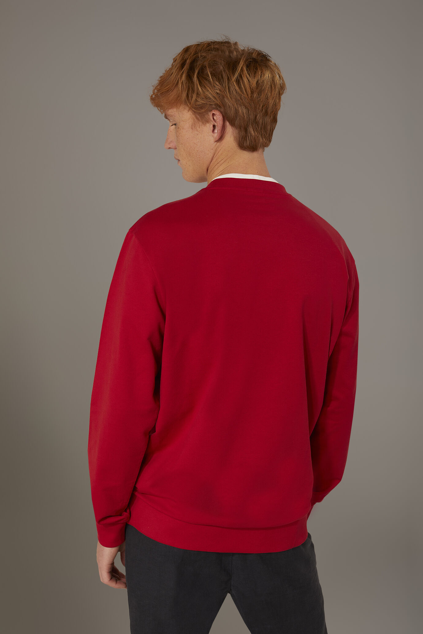 Round neck 100% cotton sweatshirt image number 3