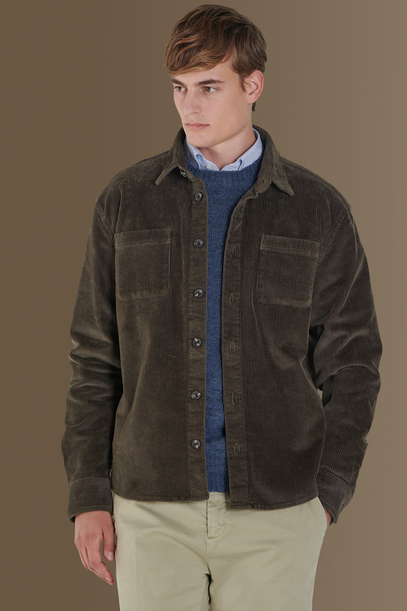 Overshirt wales corduroy fabric image number 1
