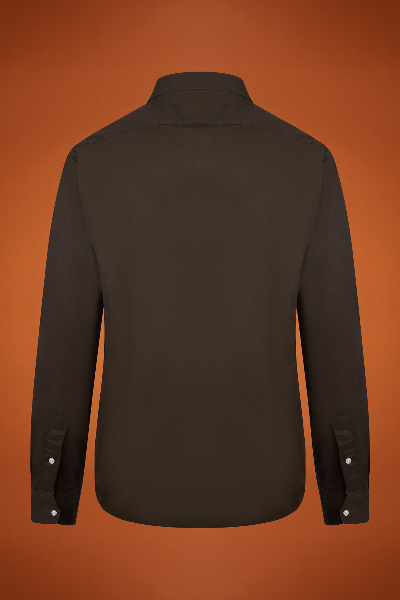 Men's comfort fit casual shirt with a classic collar in plain 100% cotton washed gabardine image number 5