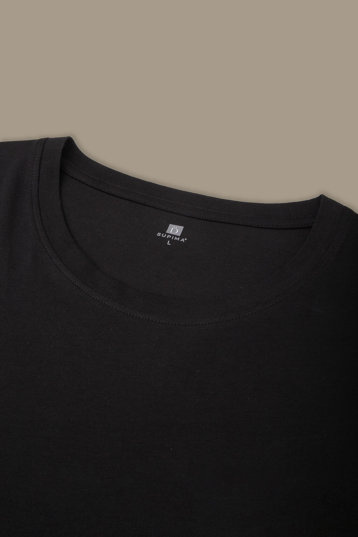 T-shirt uomo manica corta tinta unita in 100% cotone supima image number 3