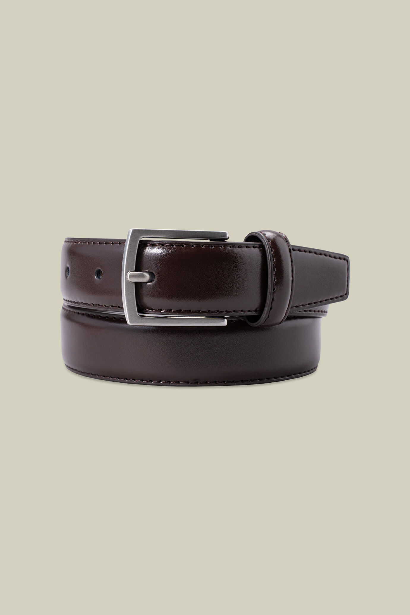 Ceinture classique pour homme 100 % cuir avec surpiq&ucirc;res image number 1