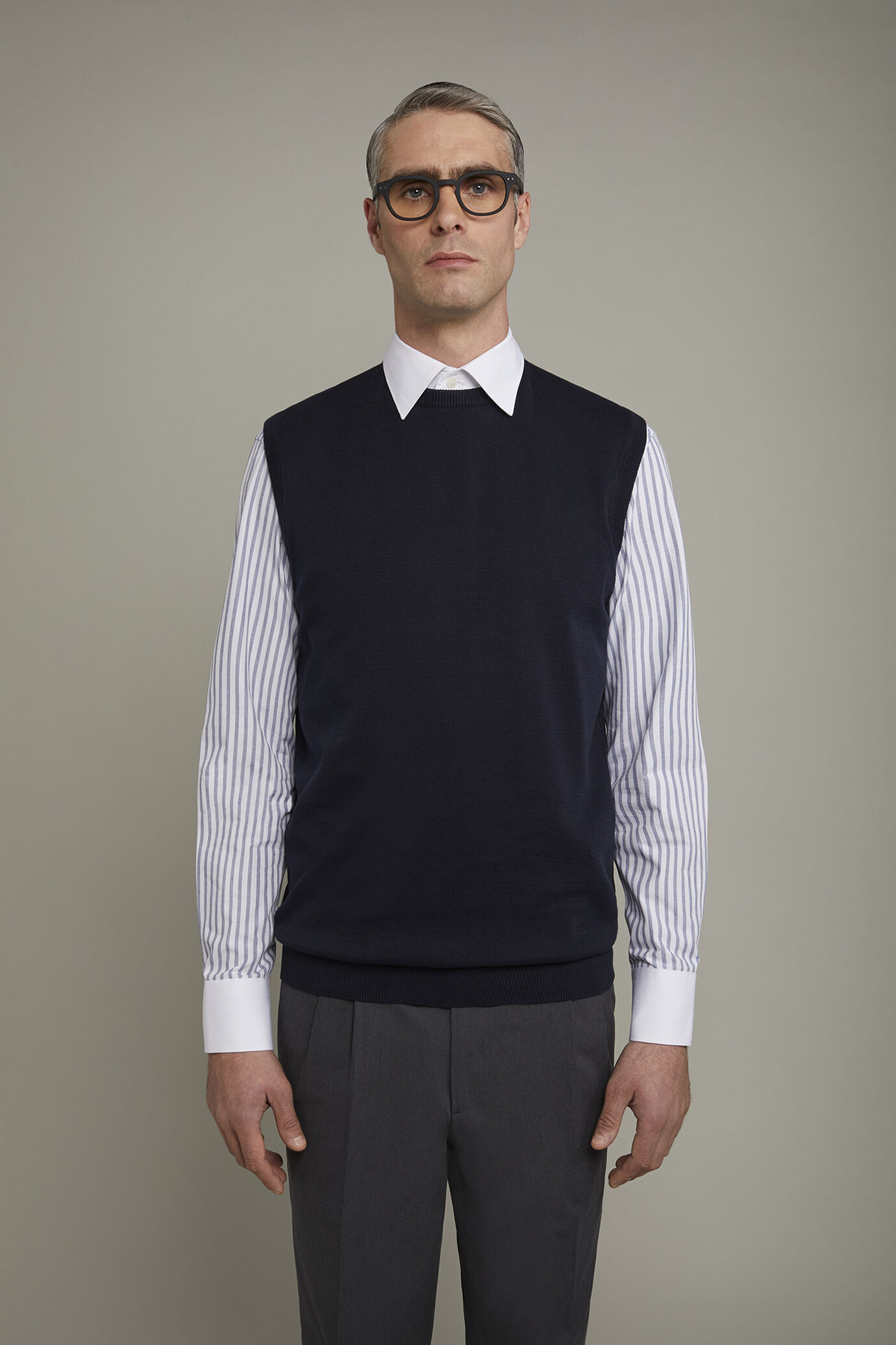 Men's roud neck sweater 100% cotton regular fit