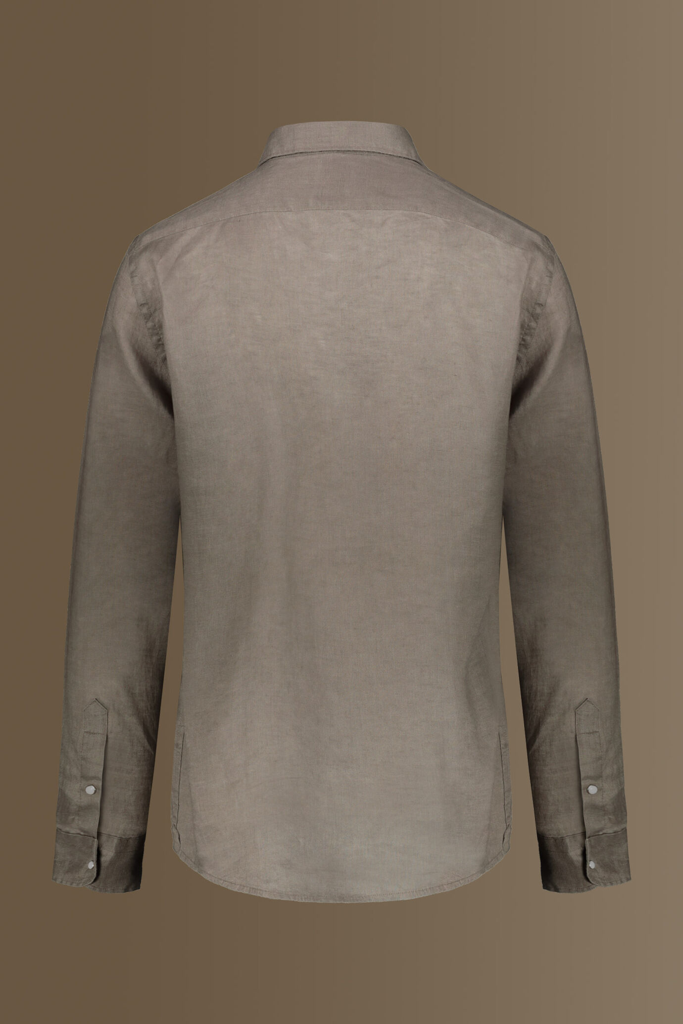 Camicia casual uomo collo francese 100% lino tinta unita image number 6