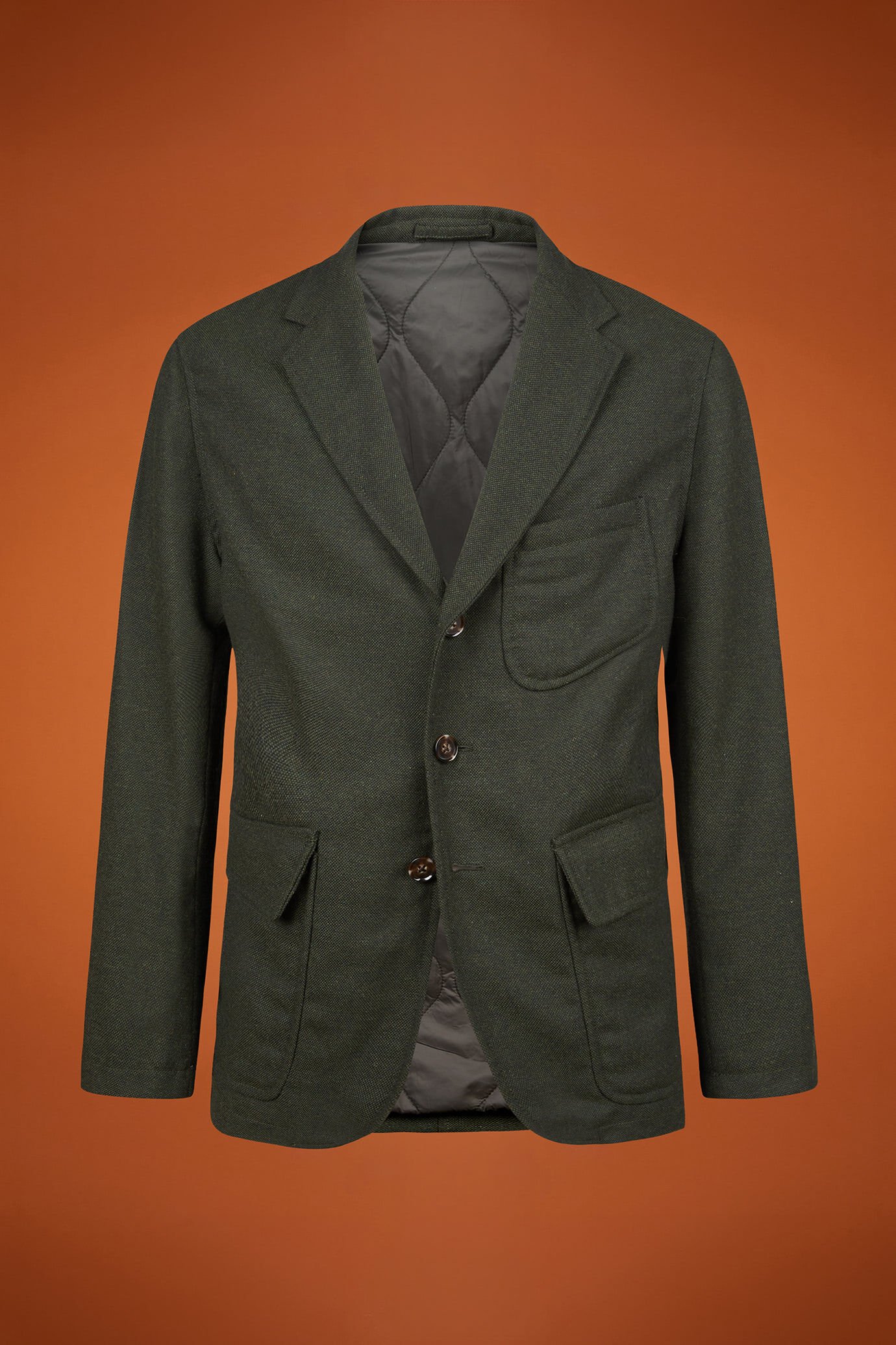 Giacca sportiva uomo in tessuto tweed Wool Blend regular fit