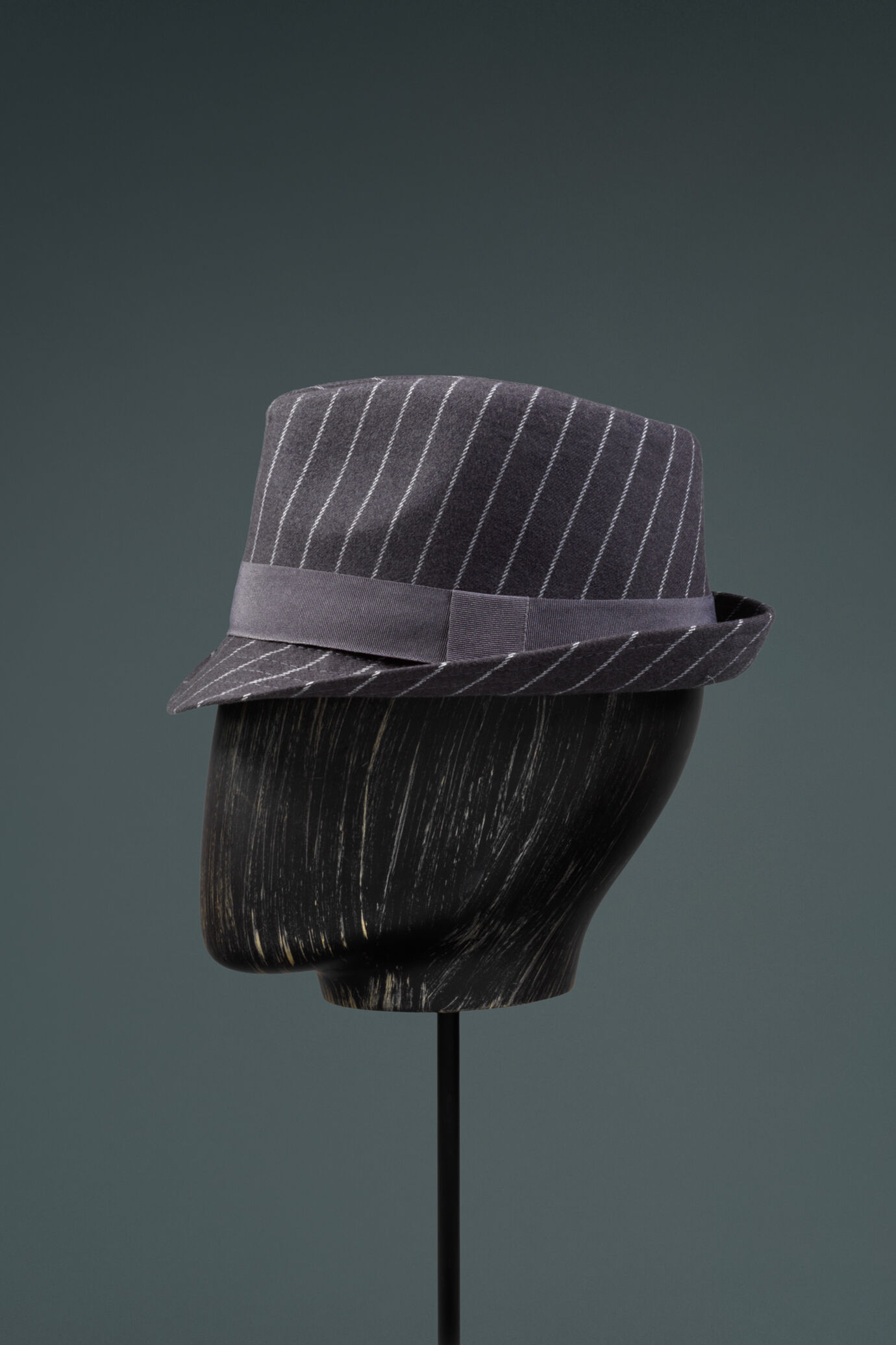 Pinstripe fedora hat image number 0