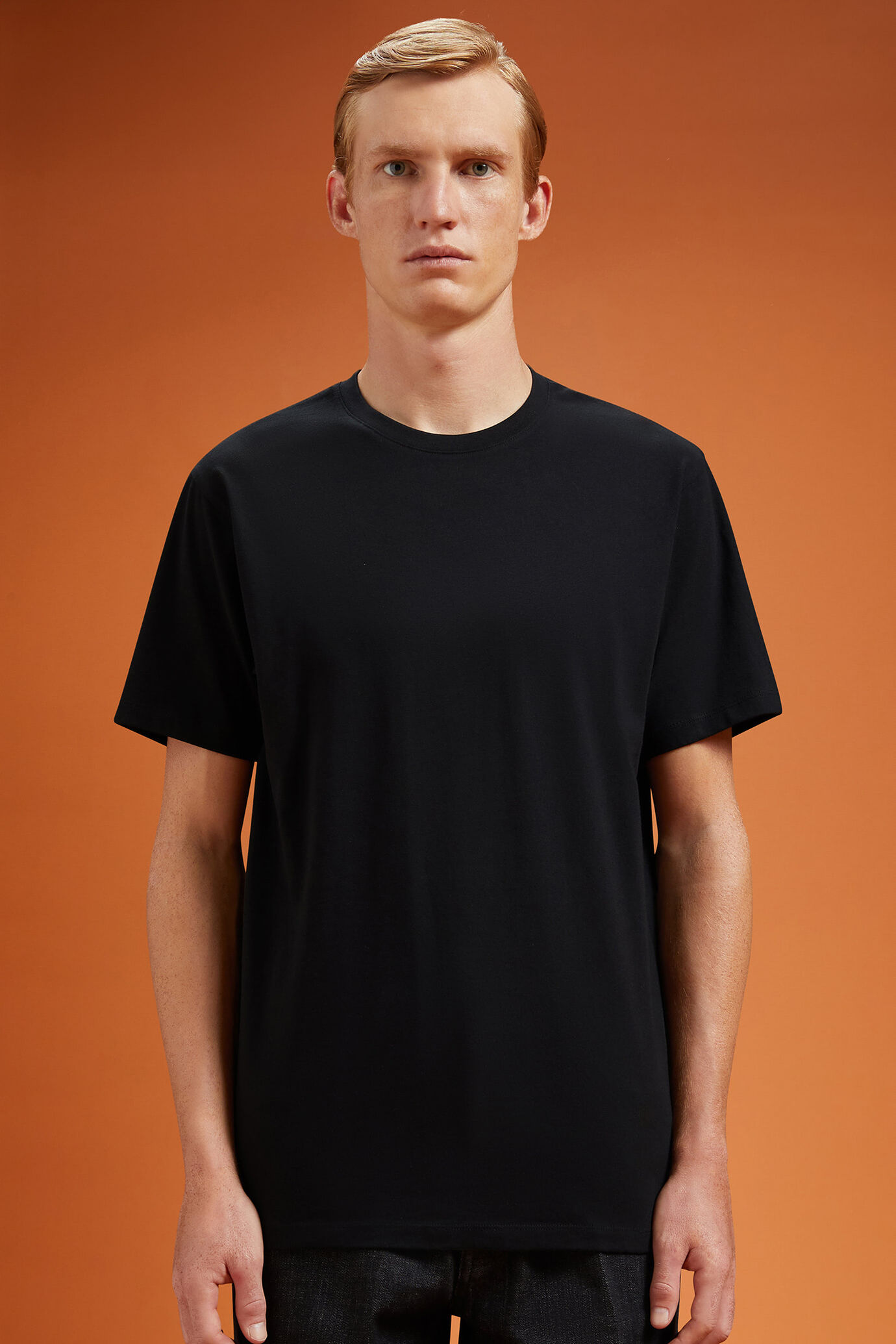 Men's 100% cotton crew neck T-shirt with short sleeves in a regular fit
