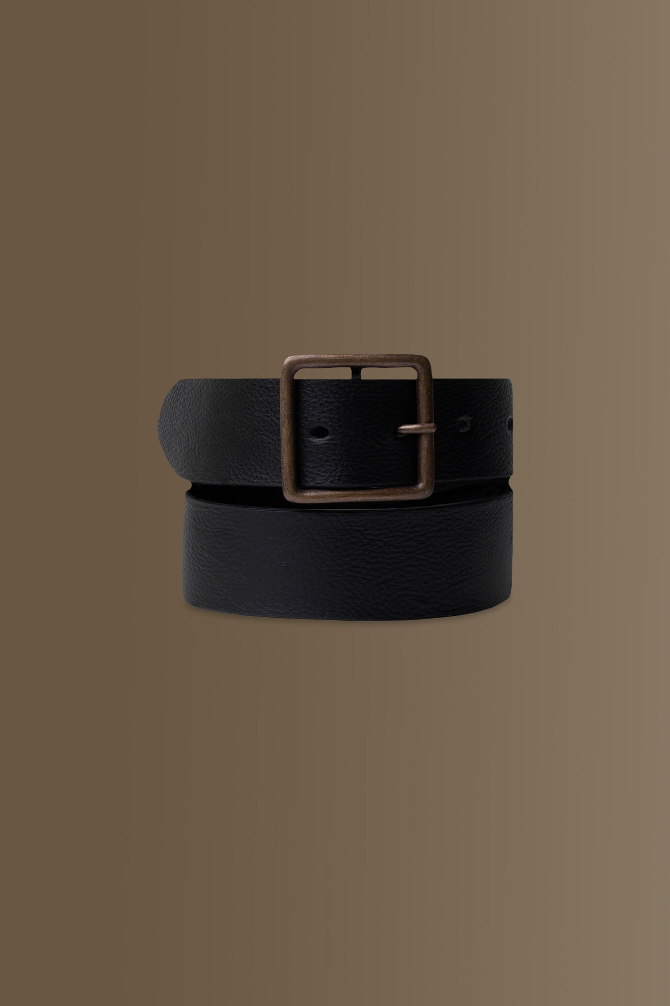 Cintura uomo tinta unita classica in misto pelle image number 0