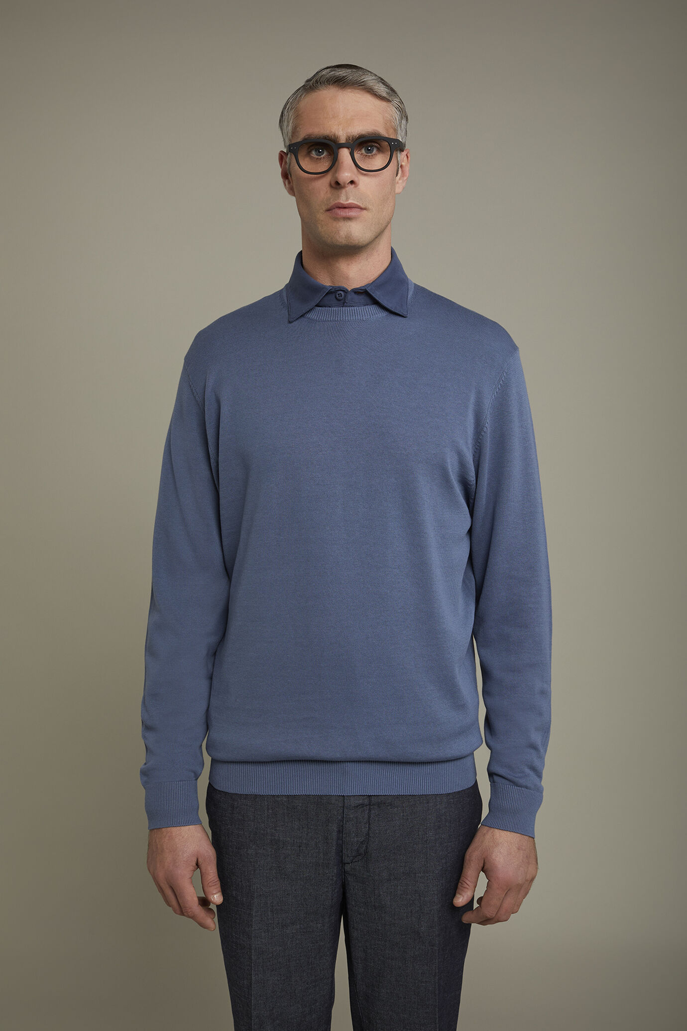 Men's Round neck sweater 100% cotton regular fit