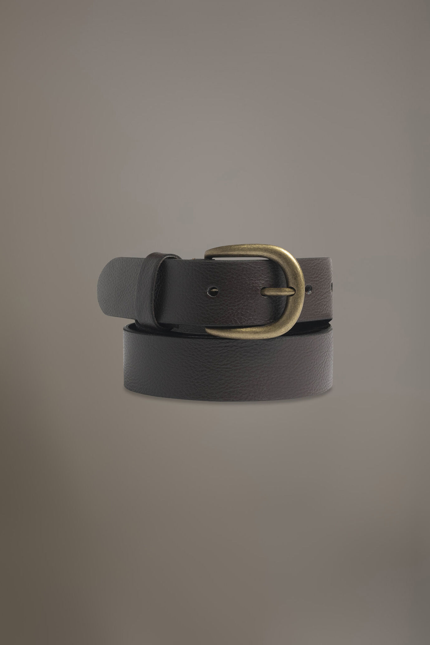 Belt coated with hammered leather made in Italy image number 0