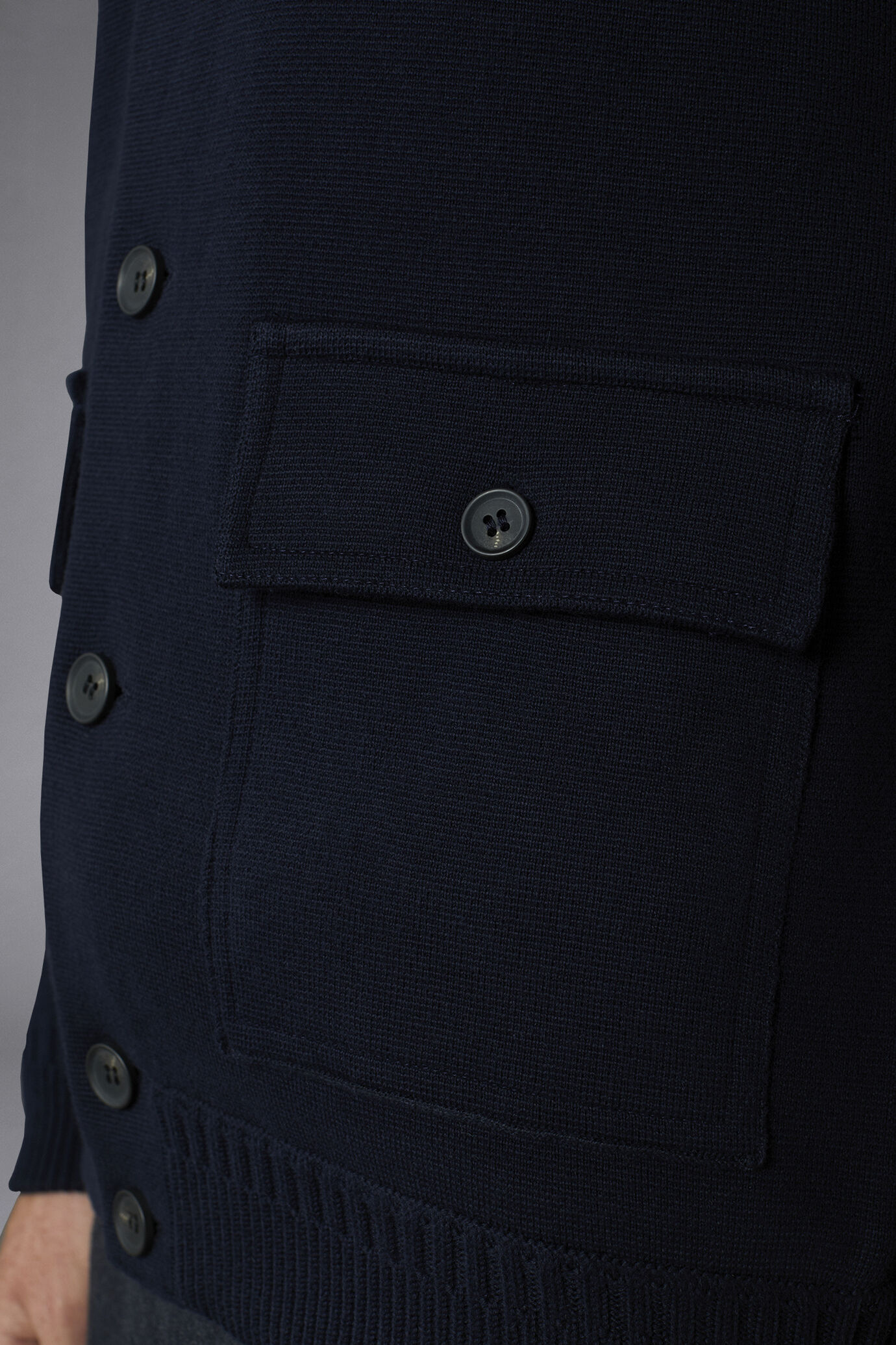 Giacca foderata in maglia cotone punto milano image number 2