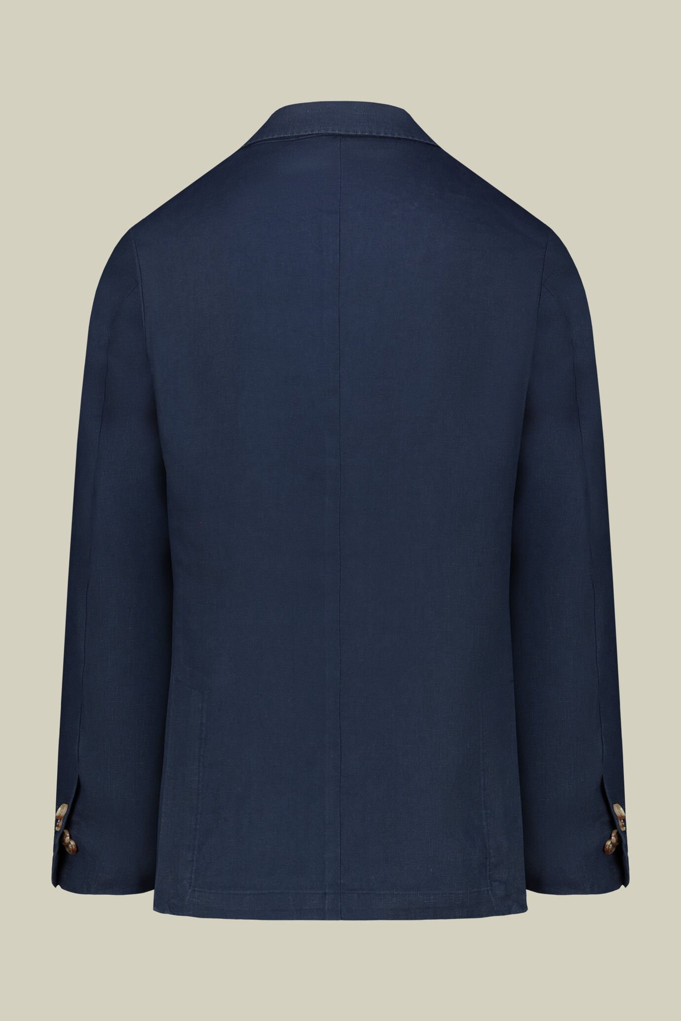 Unlined double-breasted men's jacket in 100% linen image number 5