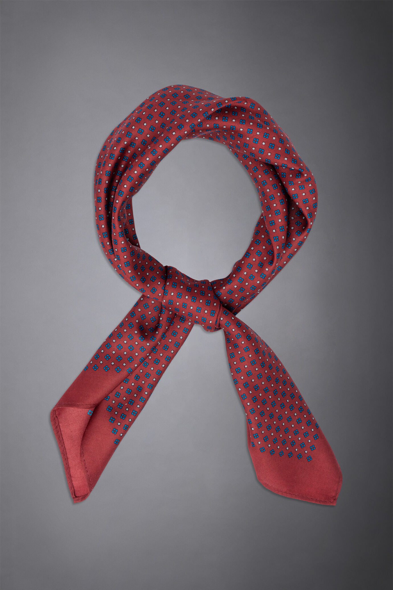 Men's patterned printed twill foulard image number 0