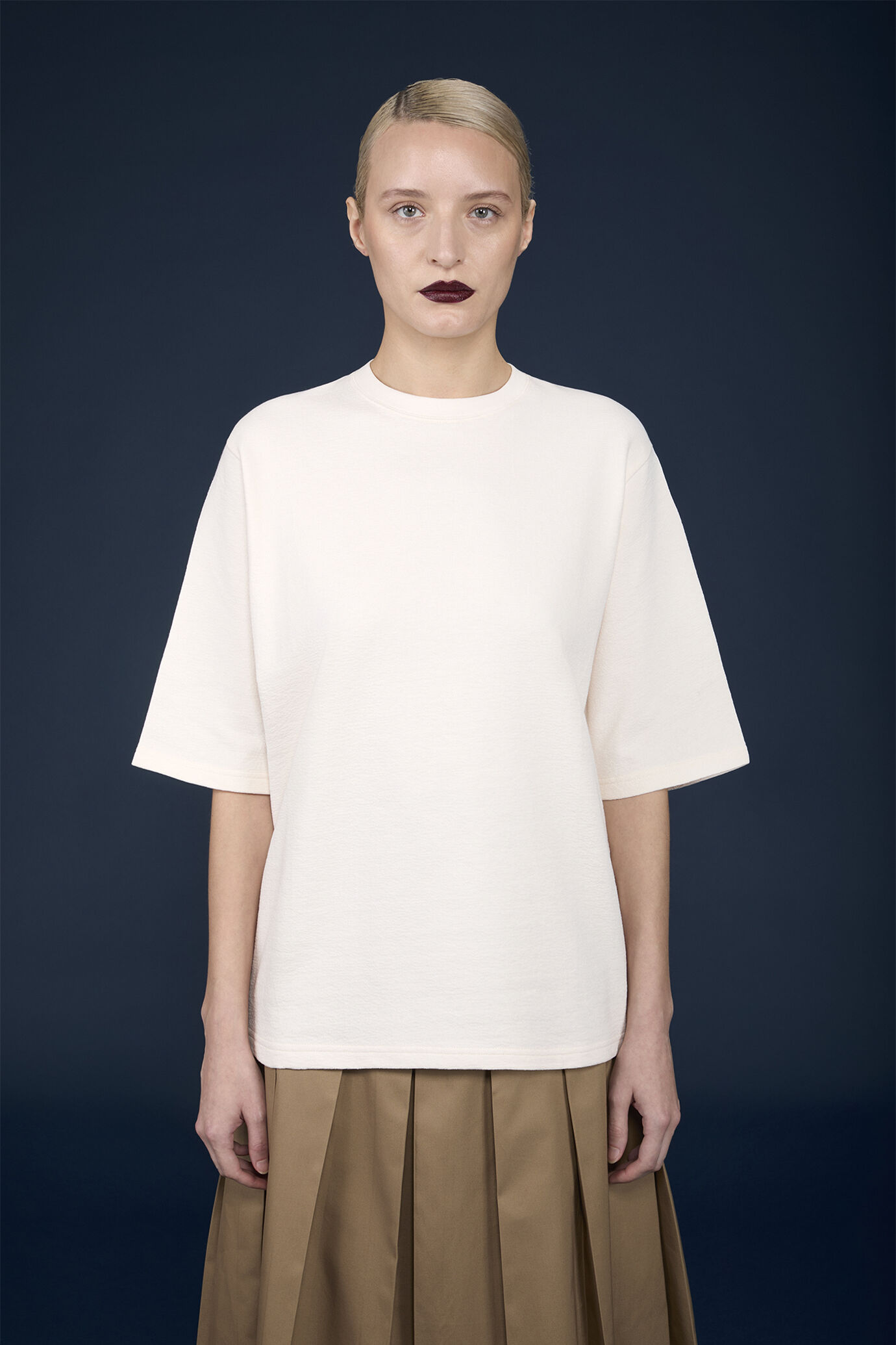 T-shirt donna oversized mezza manica girocollo in jersey image number 1