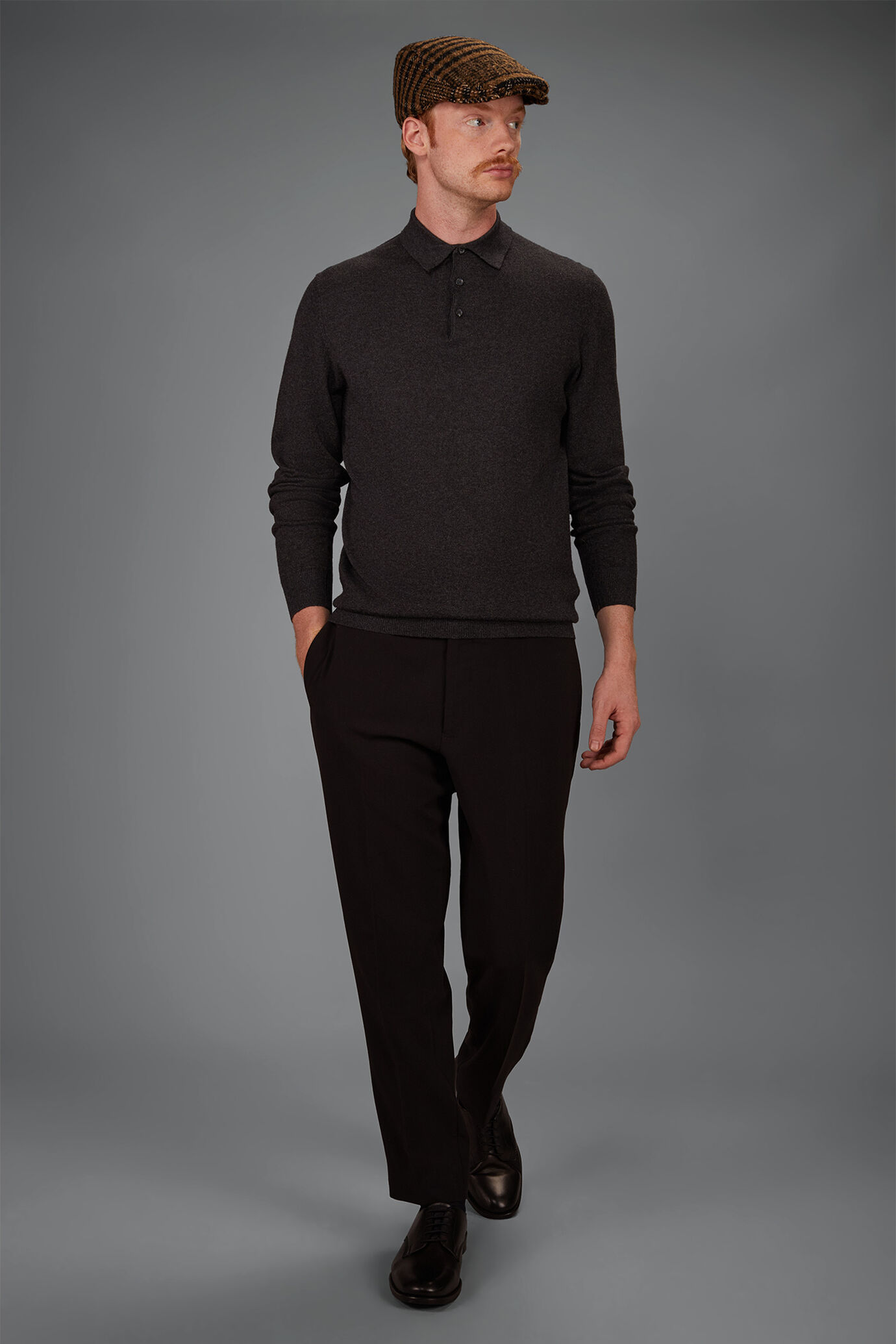 Herren-Polo aus Woll-Baumwollmischung Regular Fit image number 0