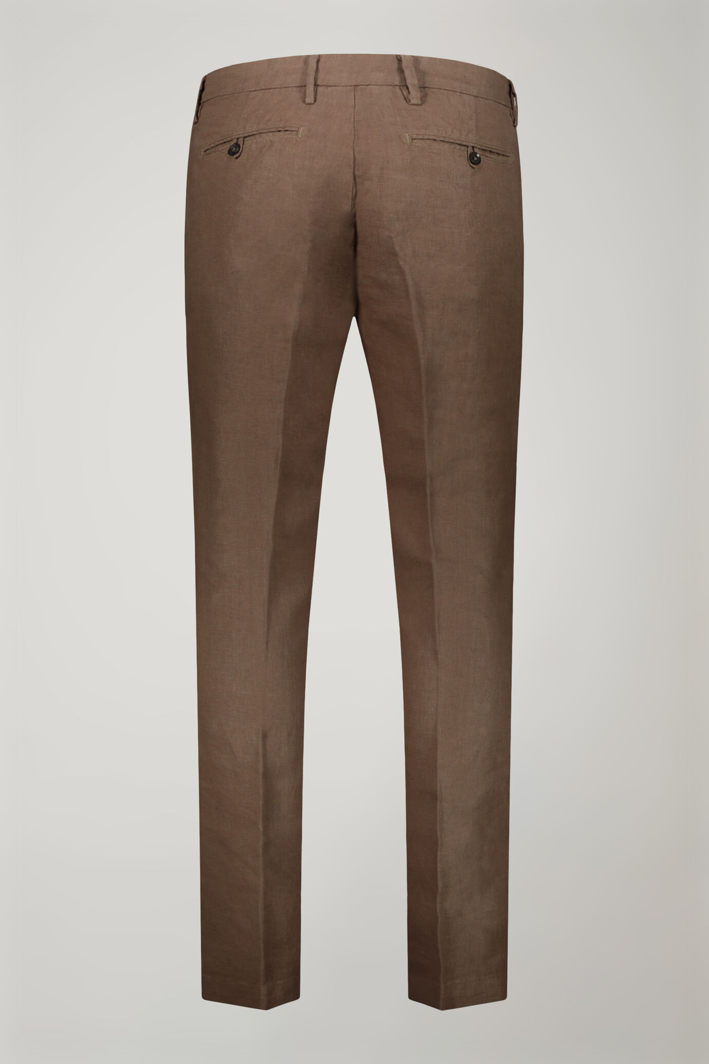 Pantalone chino 100% lino regular fit image number 5